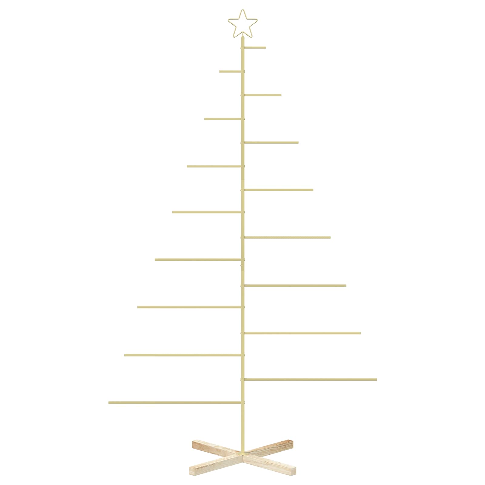 Albero di Natale in metallo con supporto KUOPIO 210 cm Acciaio