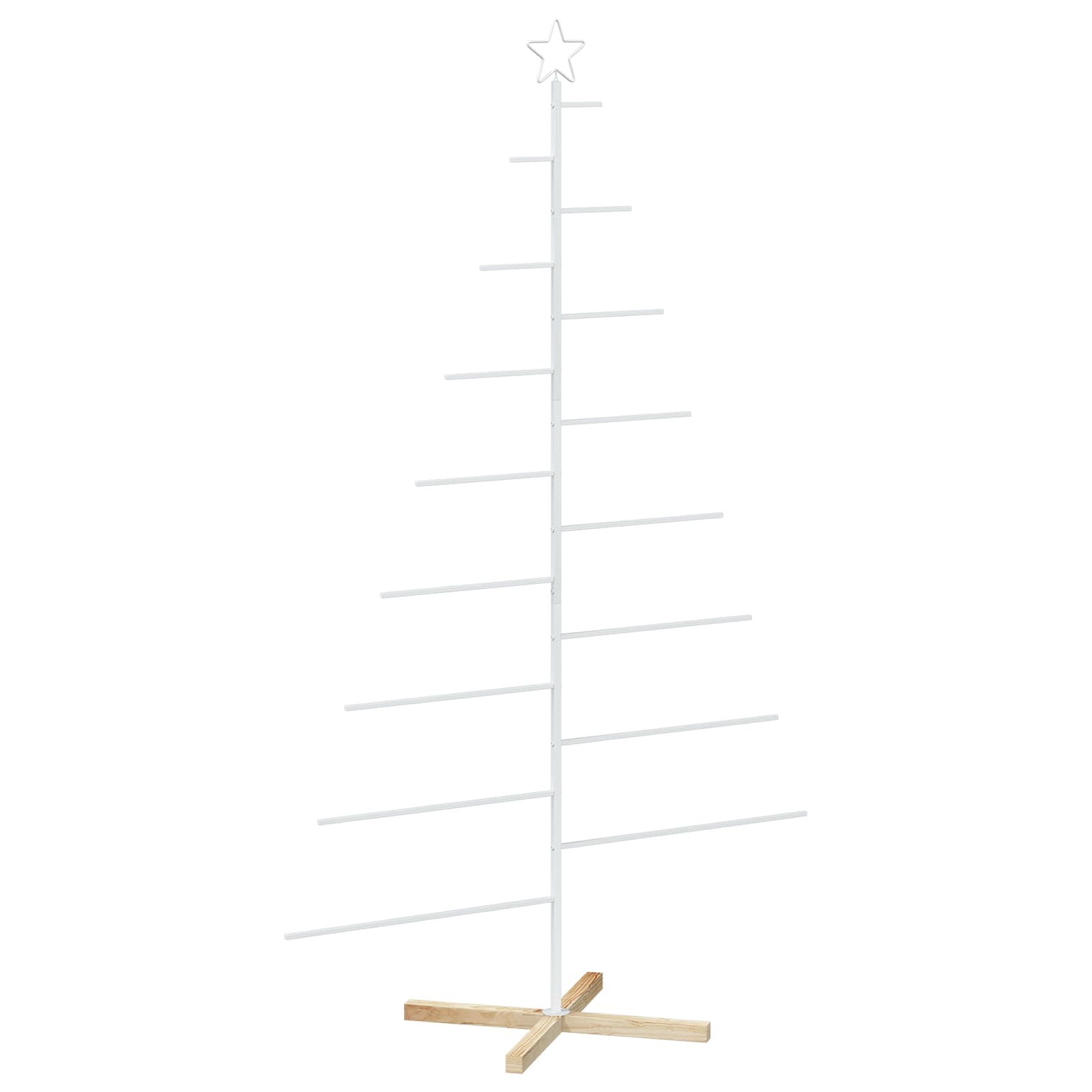 Albero di Natale in metallo con supporto KUOPIO 210 cm Acciaio