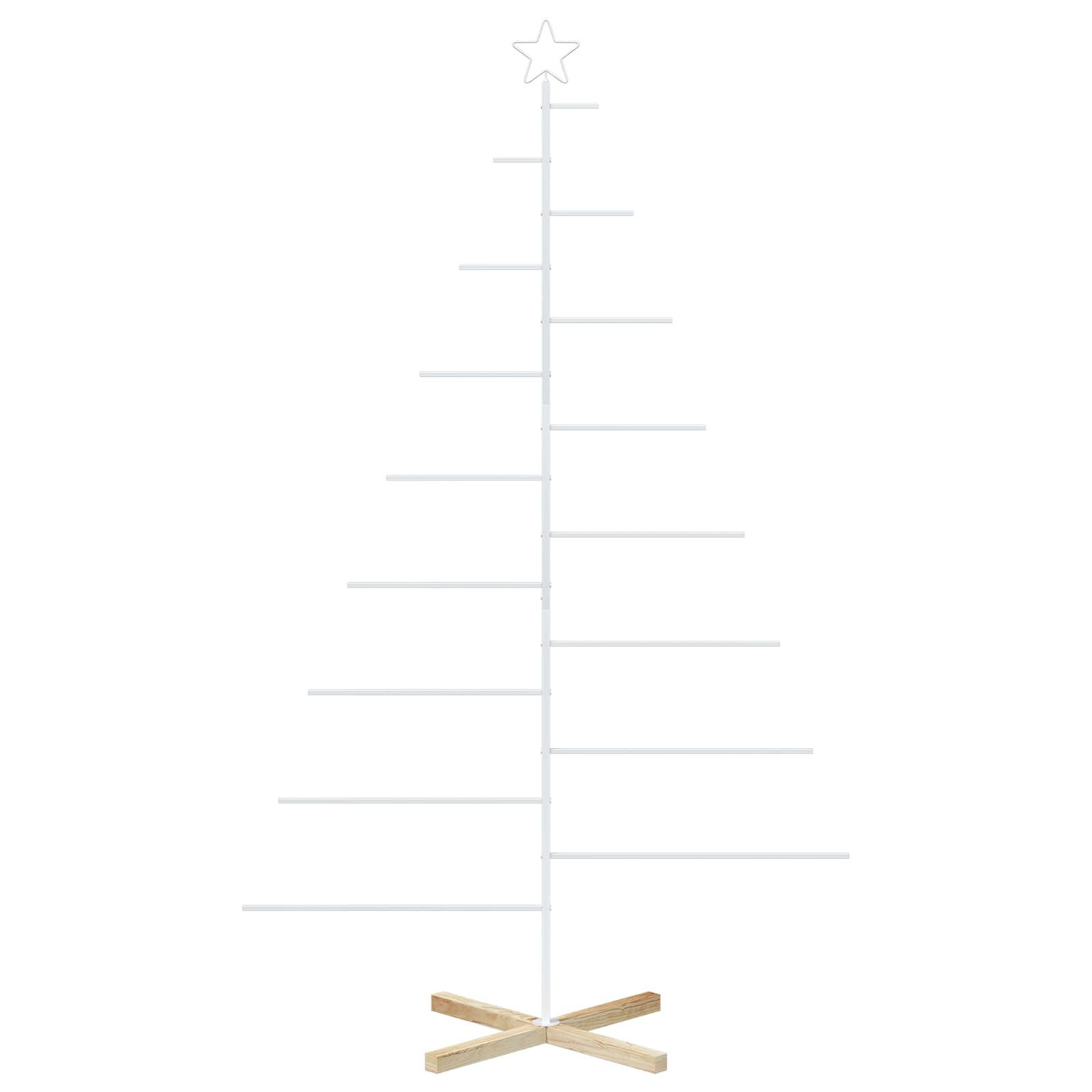 Albero di Natale in metallo con supporto KUOPIO 210 cm Acciaio