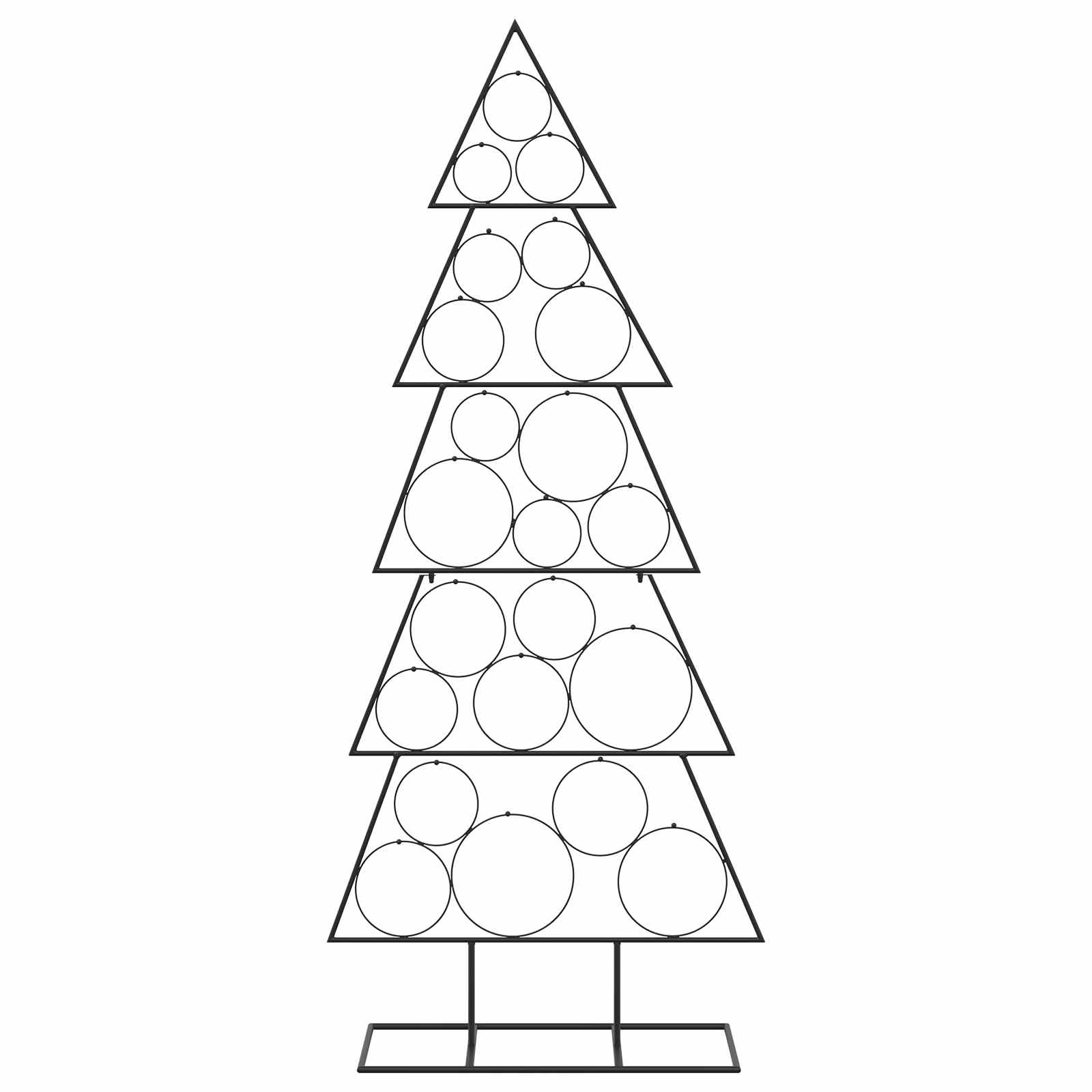 Albero di Natale in metallo con supporto KUOPIO 150 cm Acciaio