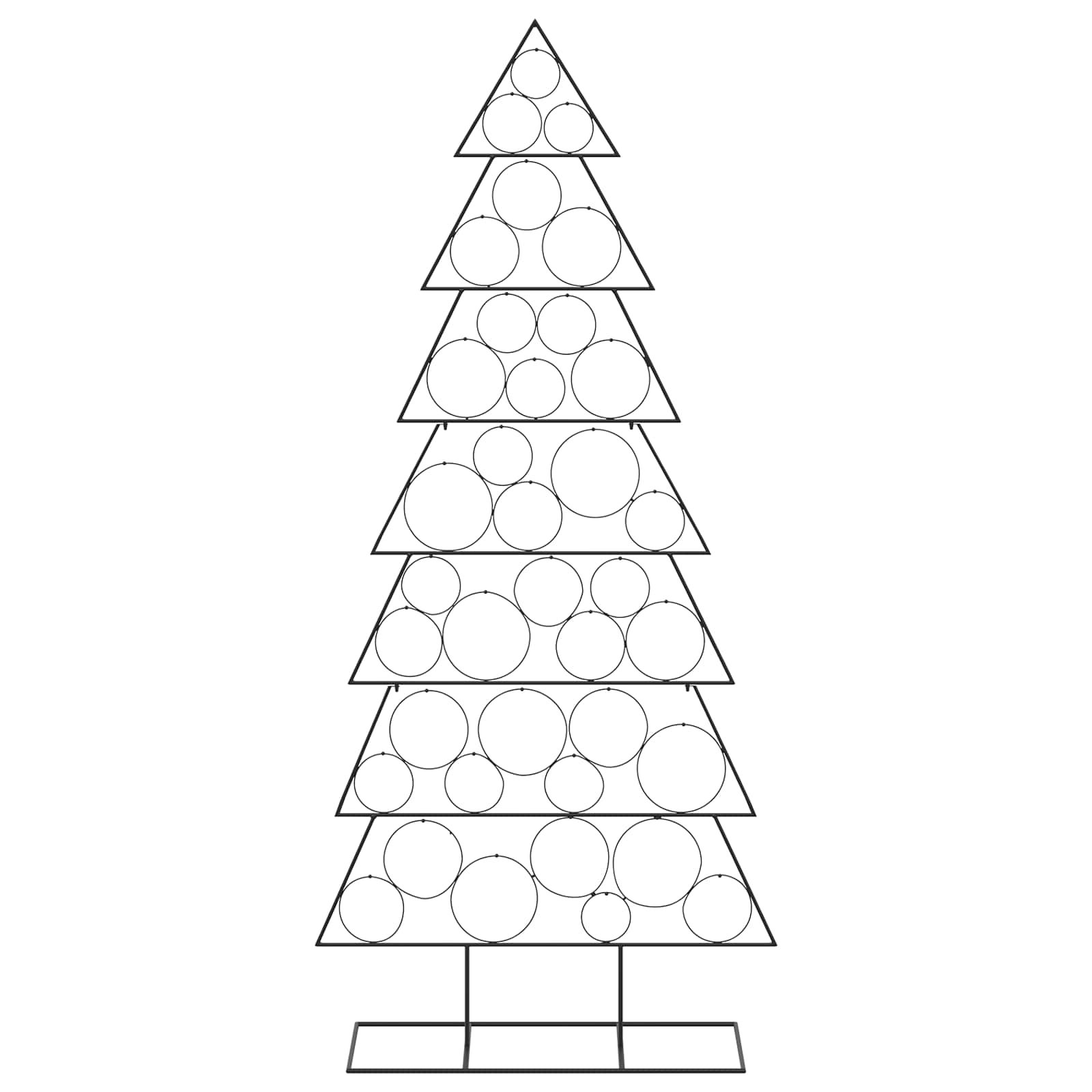 Albero di Natale in metallo con supporto KUOPIO 210 cm Acciaio