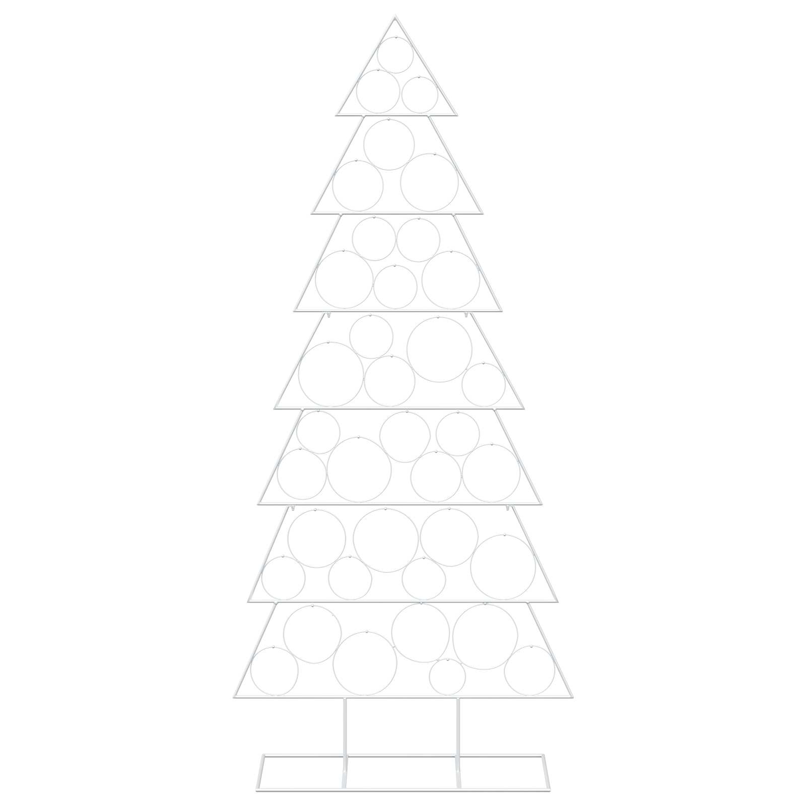 Albero di Natale in metallo con supporto KUOPIO 210 cm Acciaio