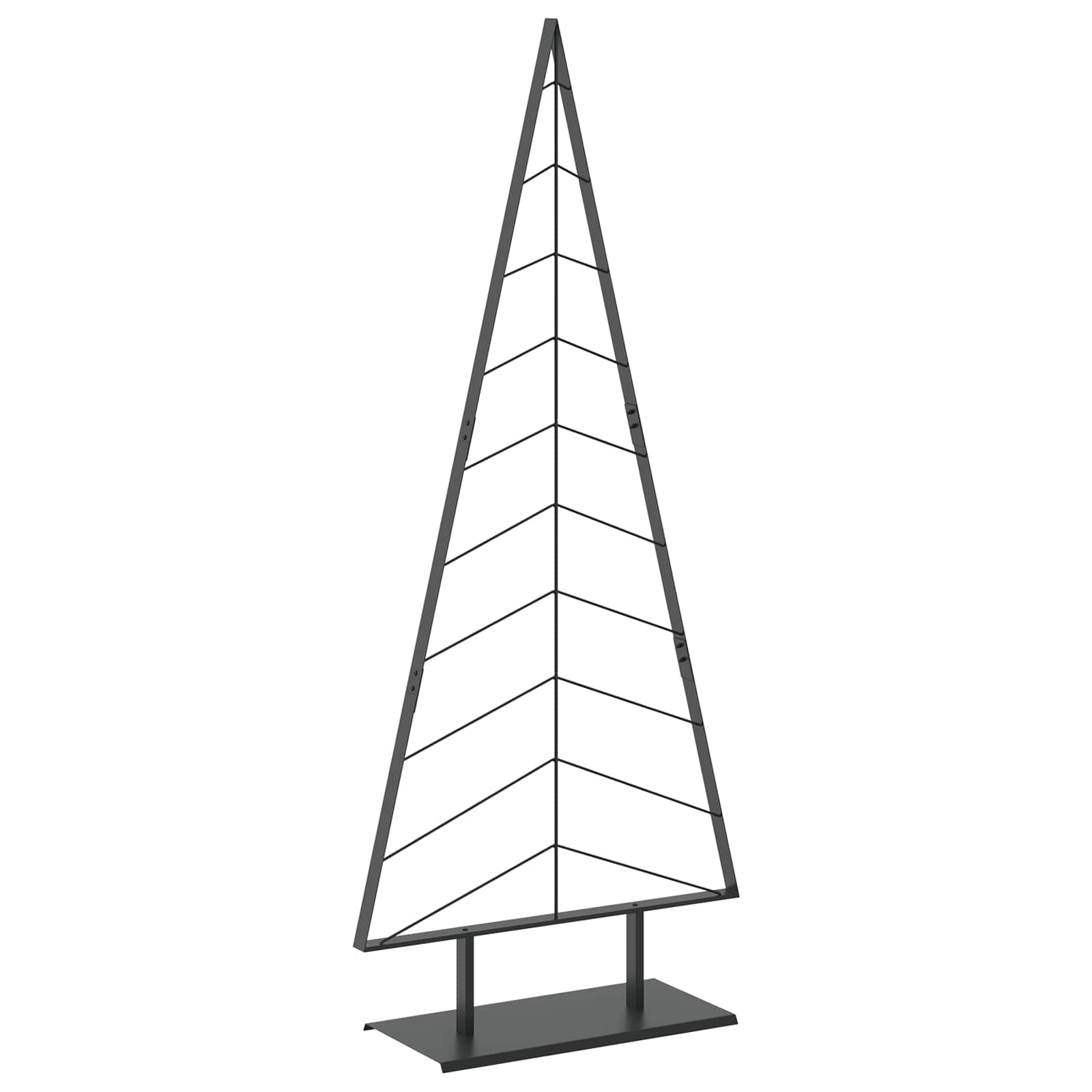 Albero di Natale in metallo con supporto KUOPIO 210 cm Acciaio