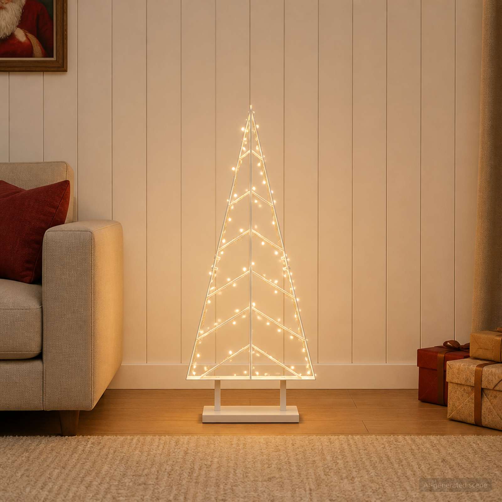 Albero di Natale in metallo con supporto KUOPIO 90 cm Acciaio