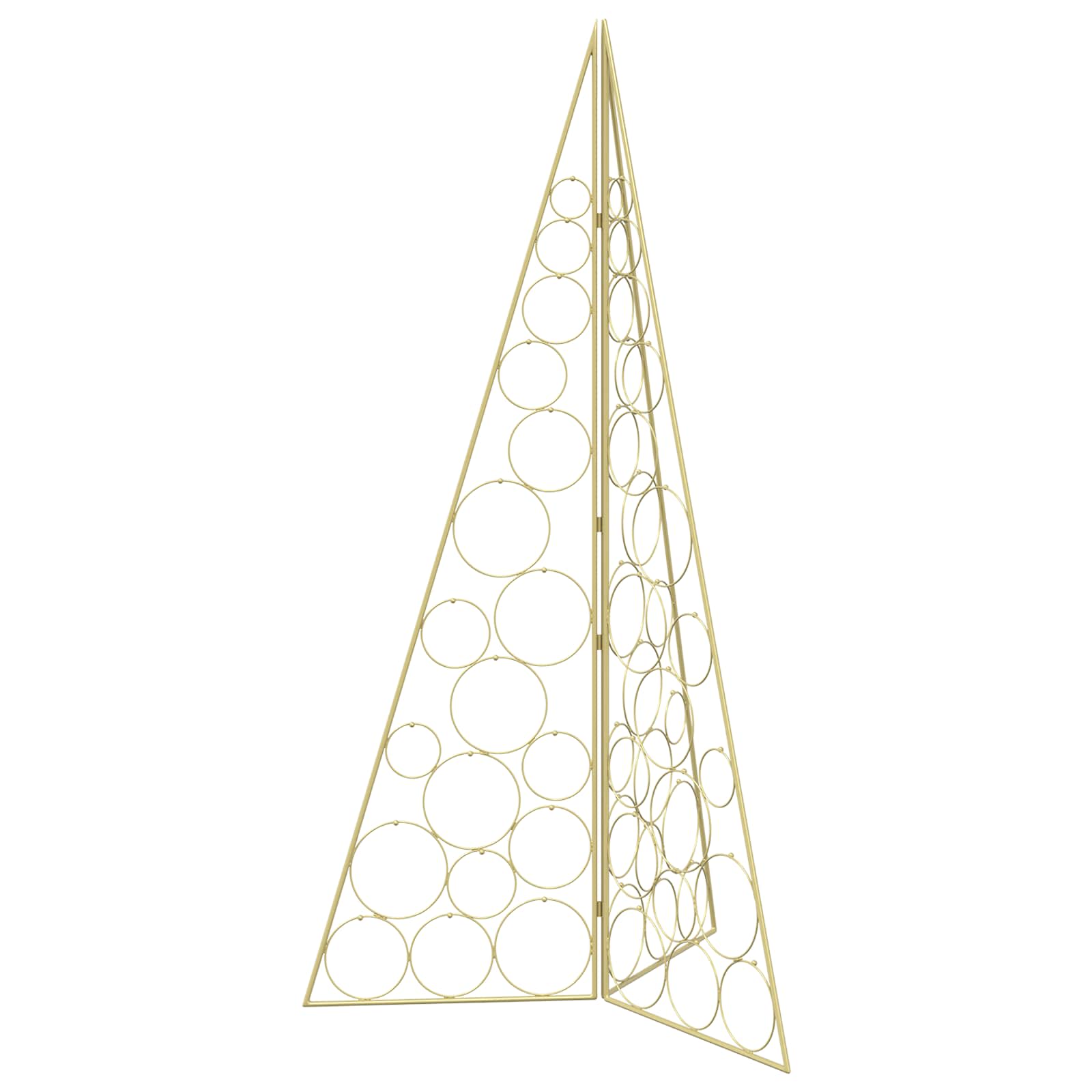 Albero di Natale in metallo KUOPIO 140 cm Acciaio Oro