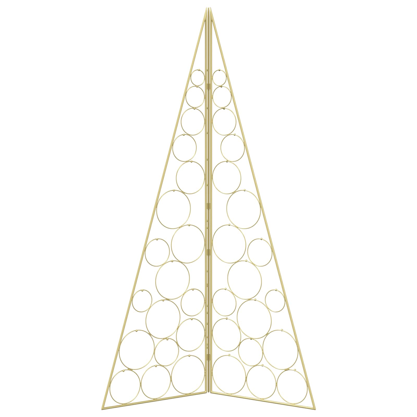 Albero di Natale in metallo KUOPIO 140 cm Acciaio Oro