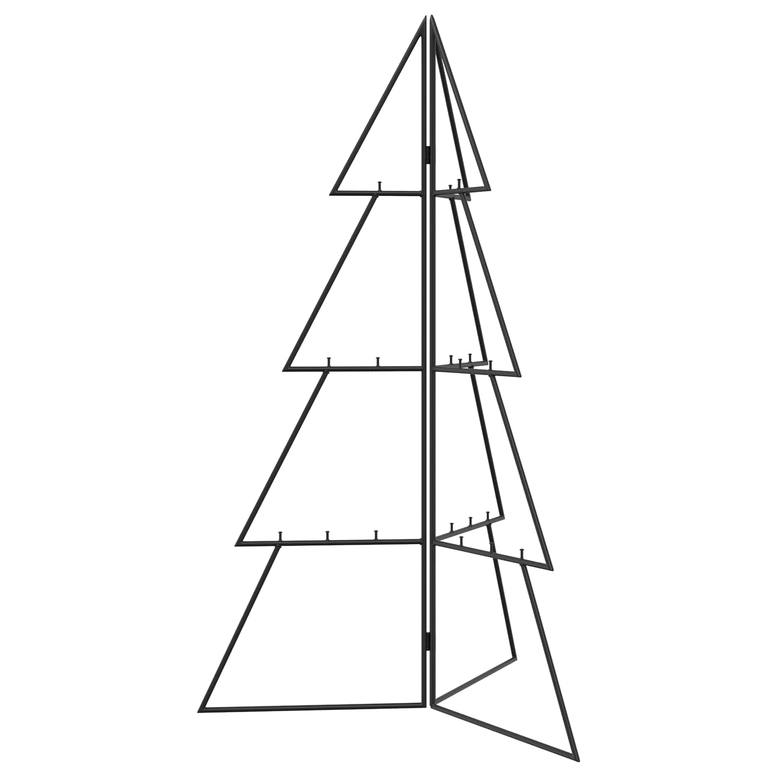 Albero di Natale in metallo KUOPIO 100 cm Acciaio Nero