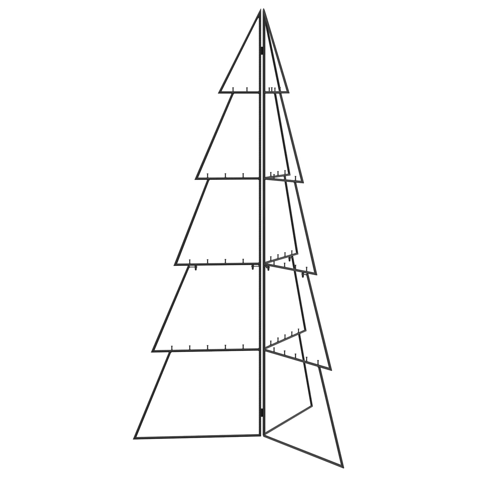 Albero di Natale in metallo KUOPIO 140 cm Acciaio Nero