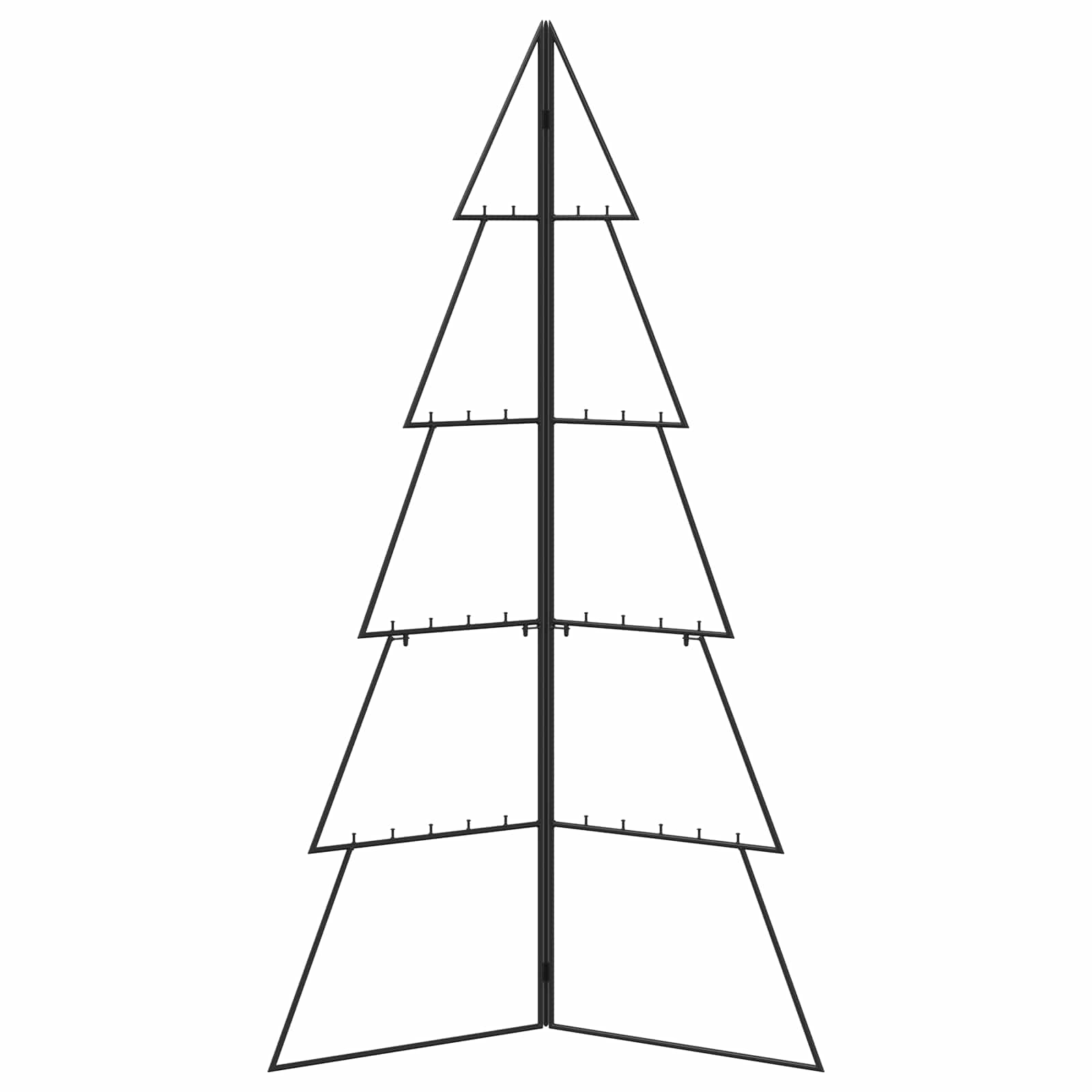 Albero di Natale in metallo KUOPIO 140 cm Acciaio Nero