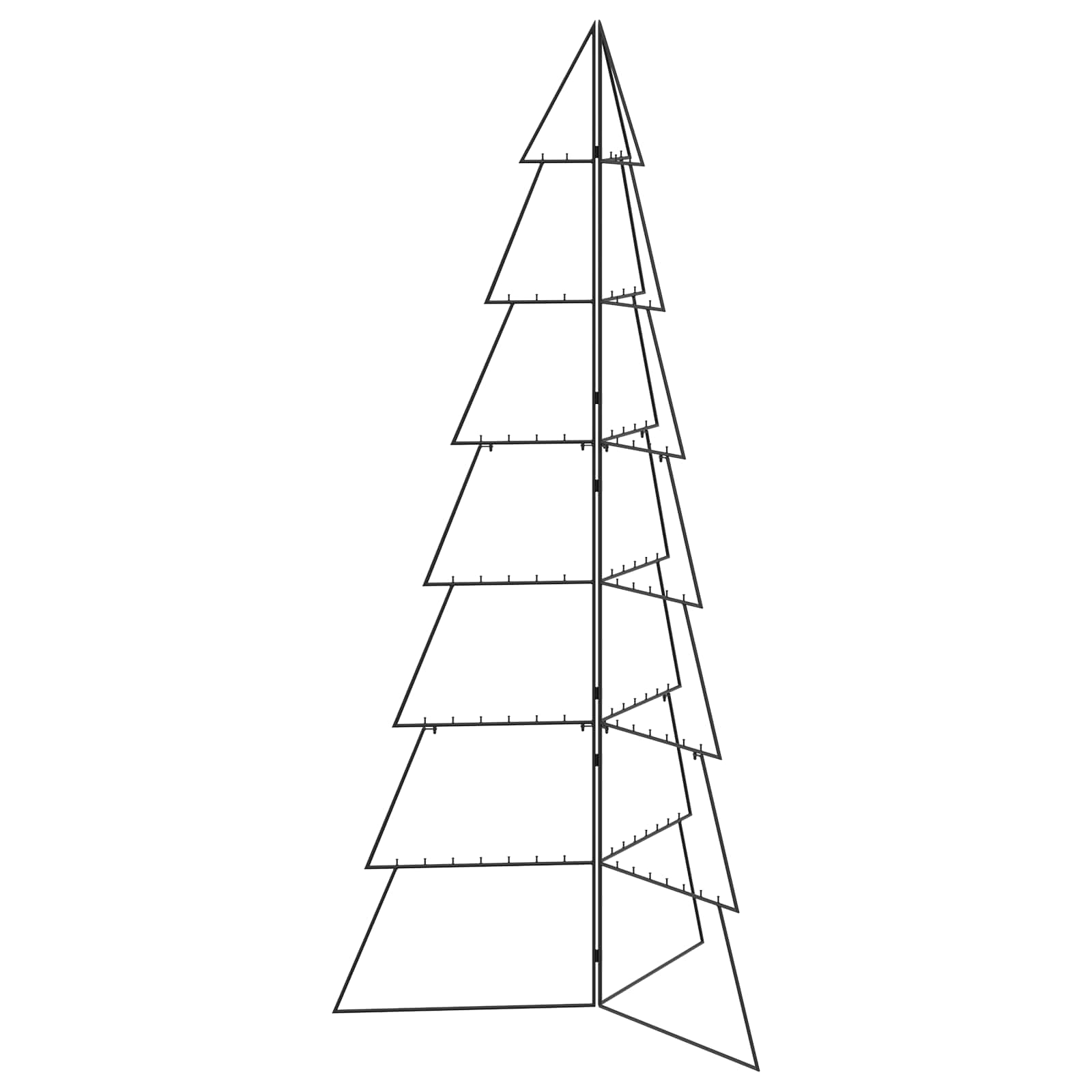 Albero di Natale in metallo KUOPIO 210 cm Acciaio Nero