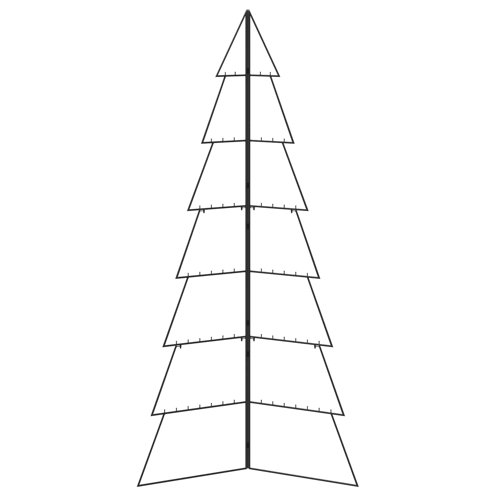 Albero di Natale in metallo KUOPIO 210 cm Acciaio Nero