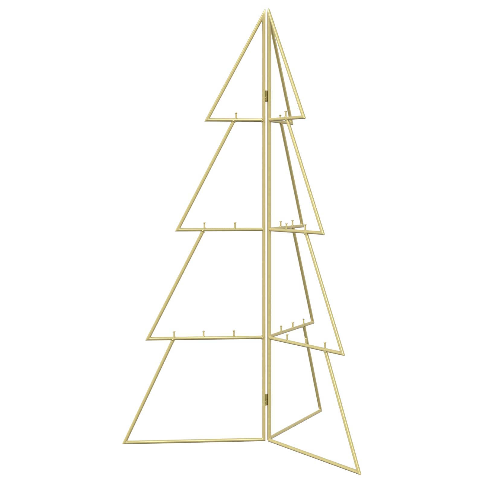Albero di Natale in metallo KUOPIO 100 cm Acciaio Oro