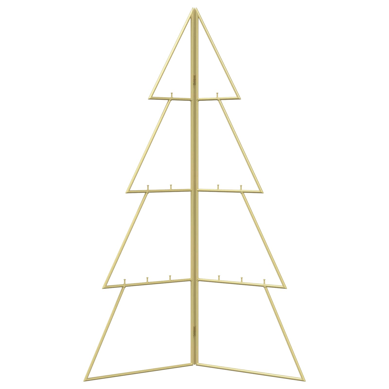 Albero di Natale in metallo KUOPIO 100 cm Acciaio Oro