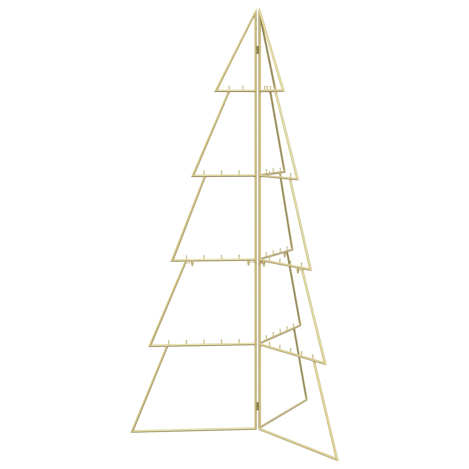 Albero di Natale in metallo KUOPIO 140 cm Acciaio Oro