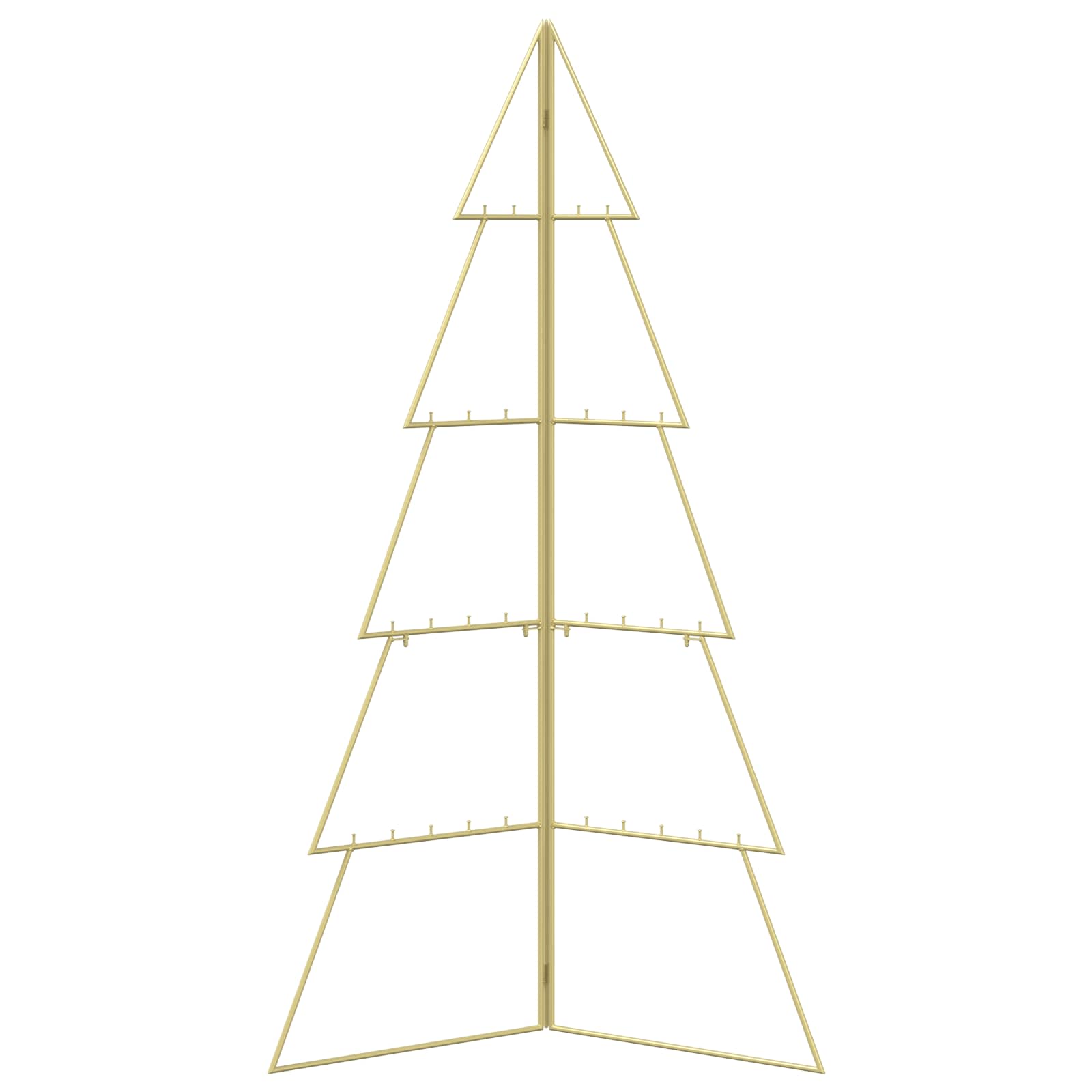 Albero di Natale in metallo KUOPIO 140 cm Acciaio Oro