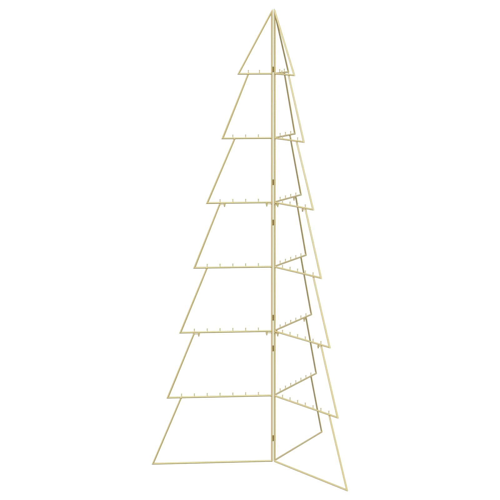 Albero di Natale in metallo KUOPIO 210 cm Acciaio Oro
