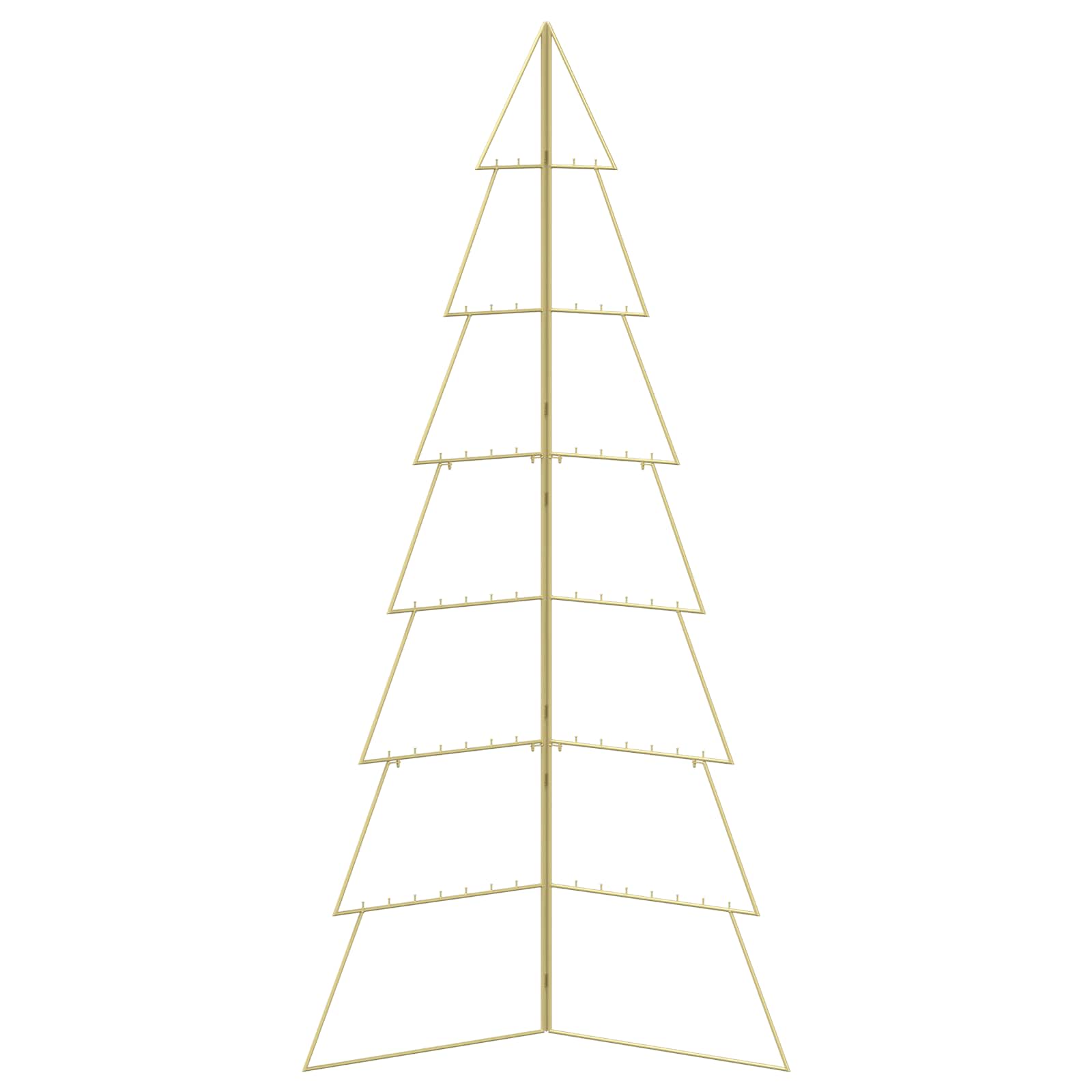 Albero di Natale in metallo KUOPIO 210 cm Acciaio Oro