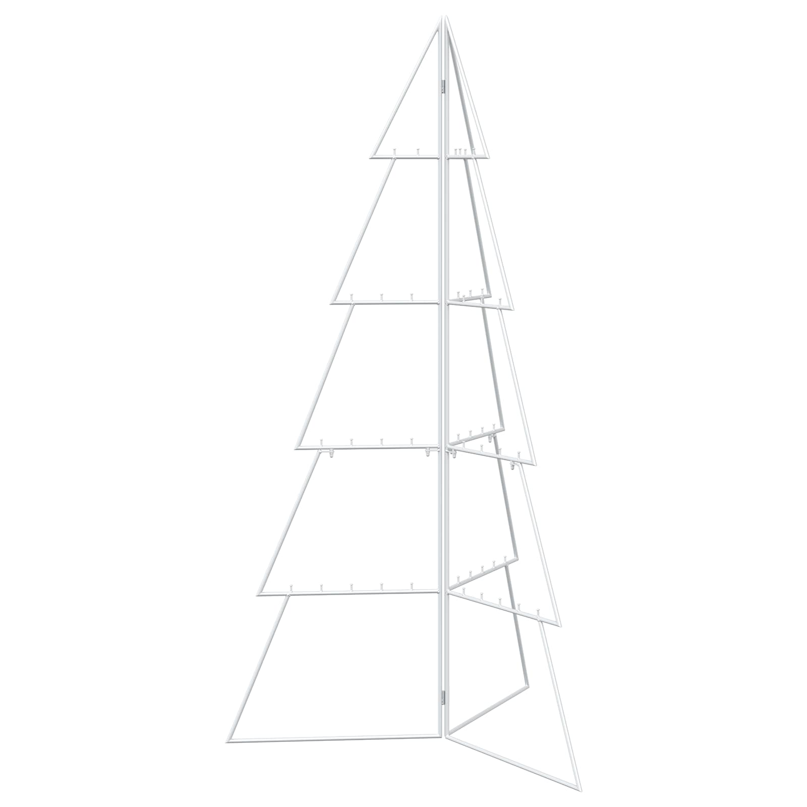 Albero di Natale in metallo KUOPIO 140 cm Acciaio Bianco