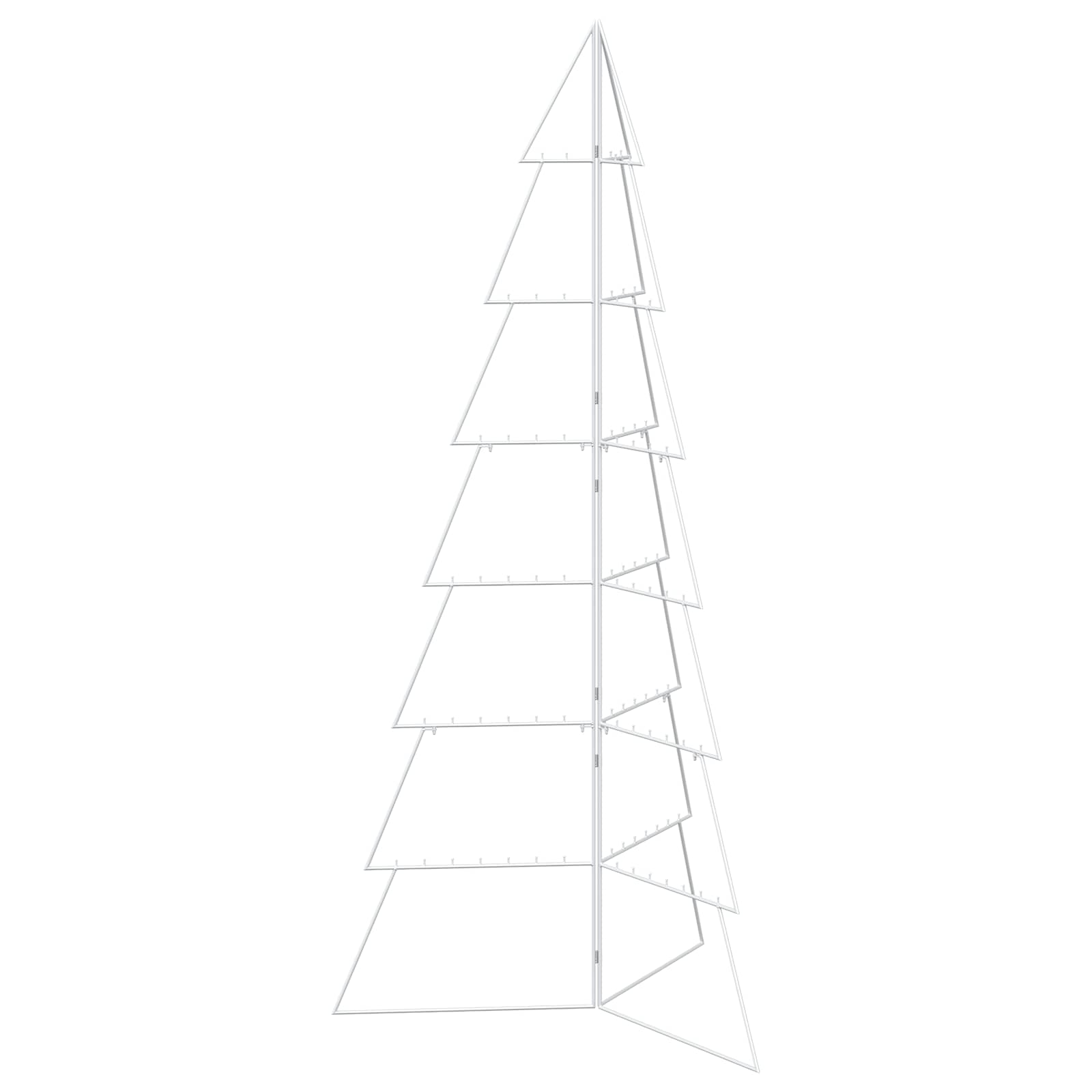 Albero di Natale in metallo KUOPIO 210 cm Acciaio Bianco