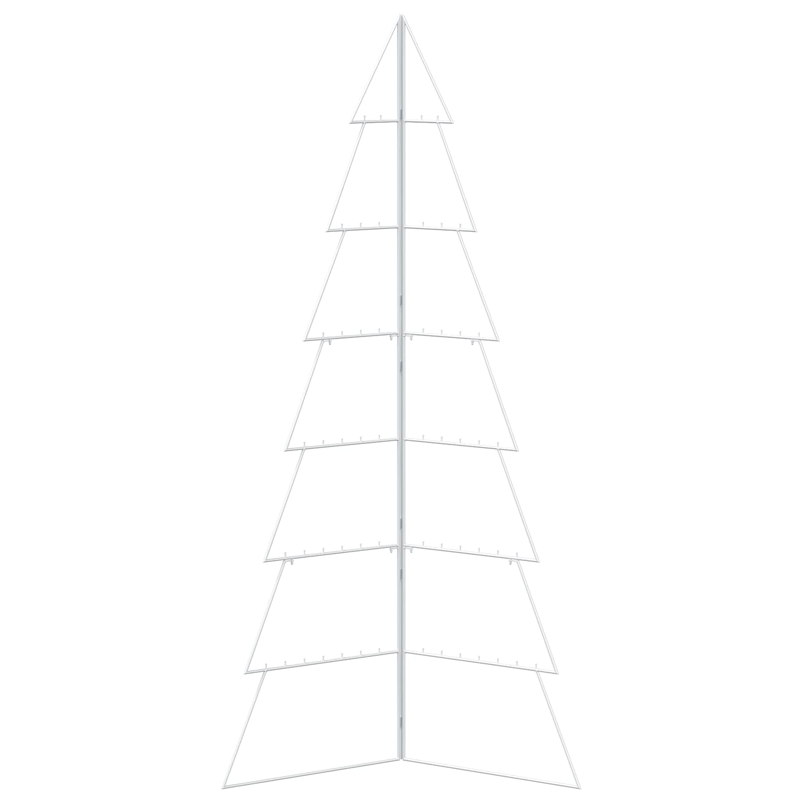 Albero di Natale in metallo KUOPIO 210 cm Acciaio Bianco