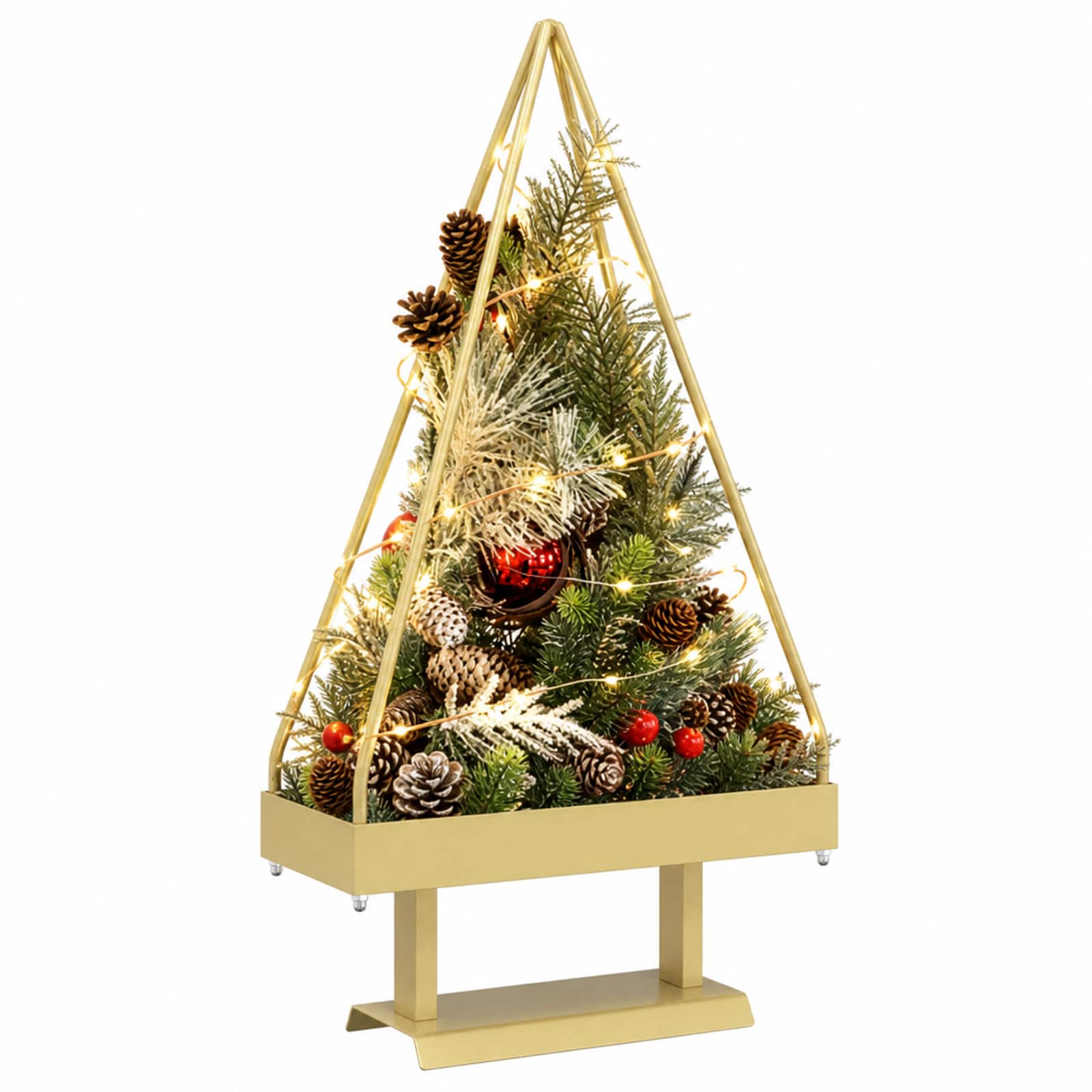 Albero di Natale in metallo con supporto KUOPIO 60 cm Acciaio