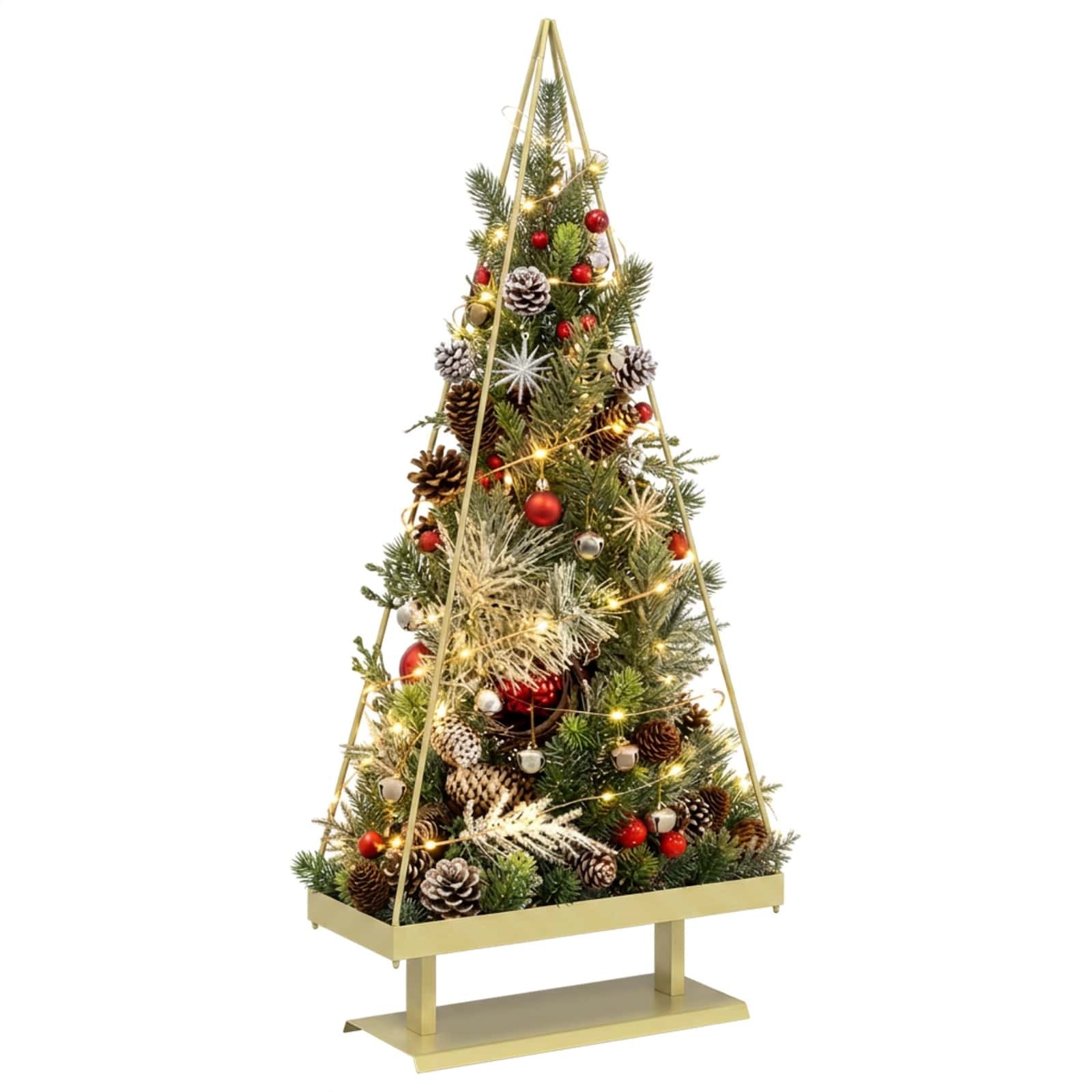 Albero di Natale in metallo con supporto KUOPIO 150 cm Acciaio