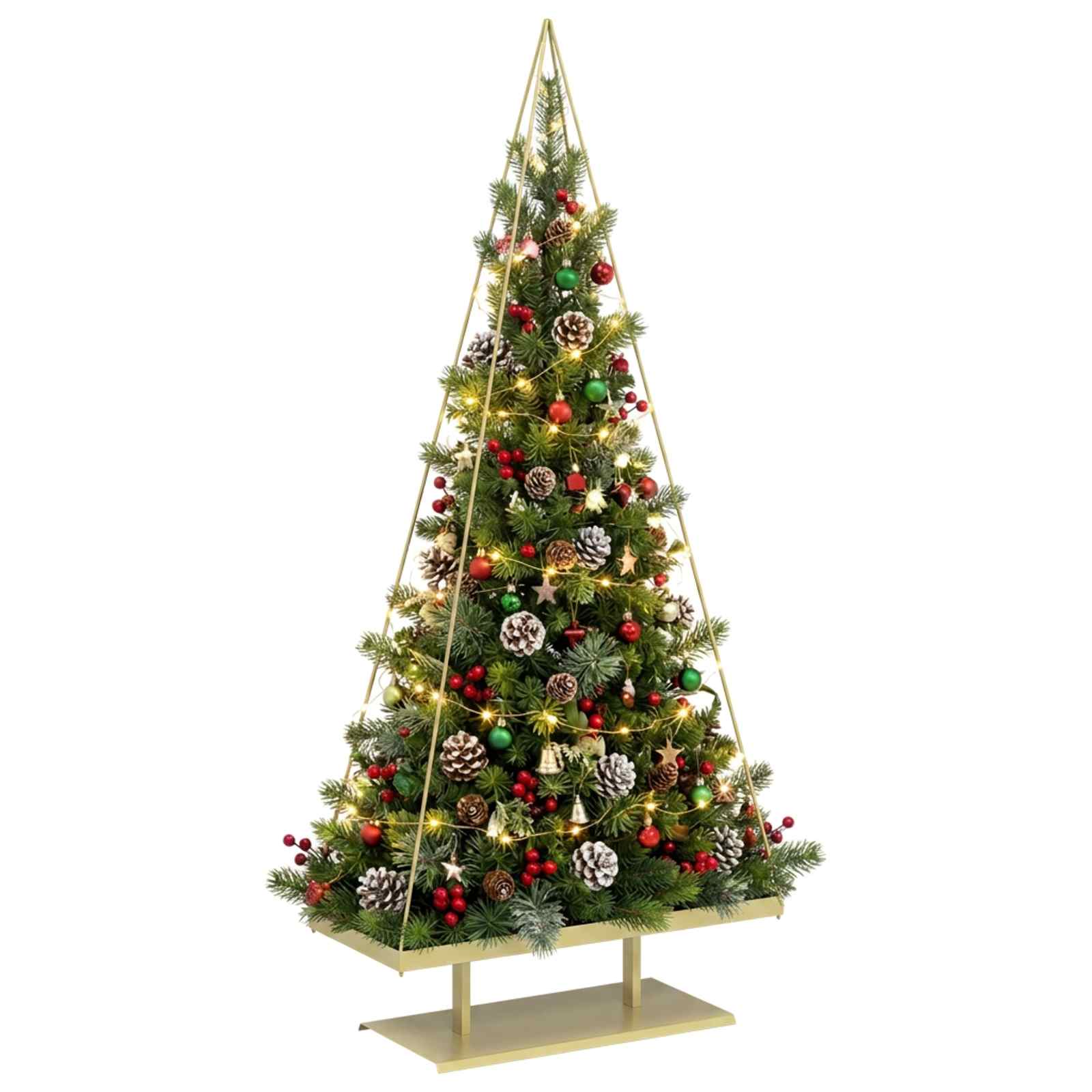 Albero di Natale in metallo con supporto KUOPIO 210 cm Acciaio