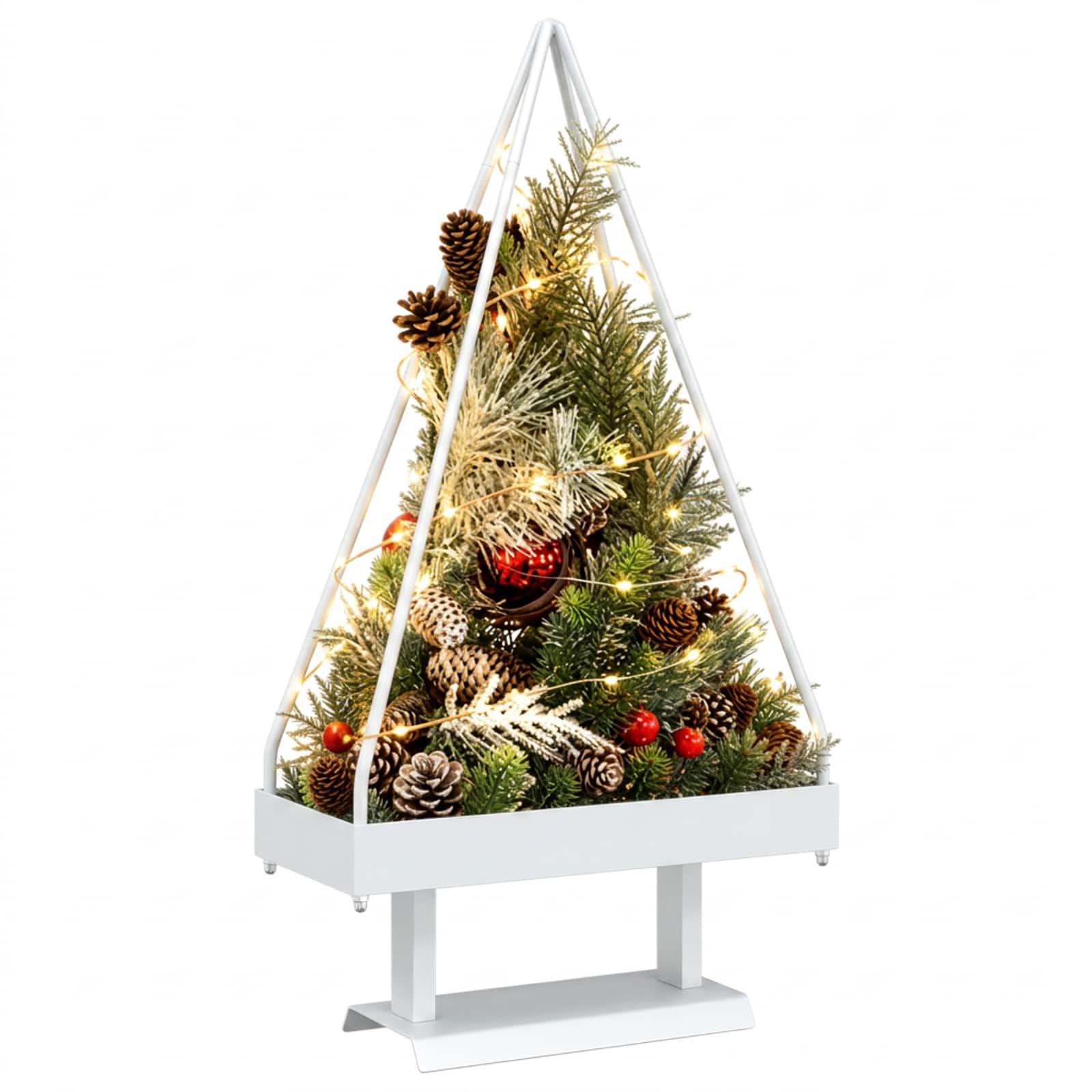Albero di Natale in metallo con supporto KUOPIO 60 cm Acciaio