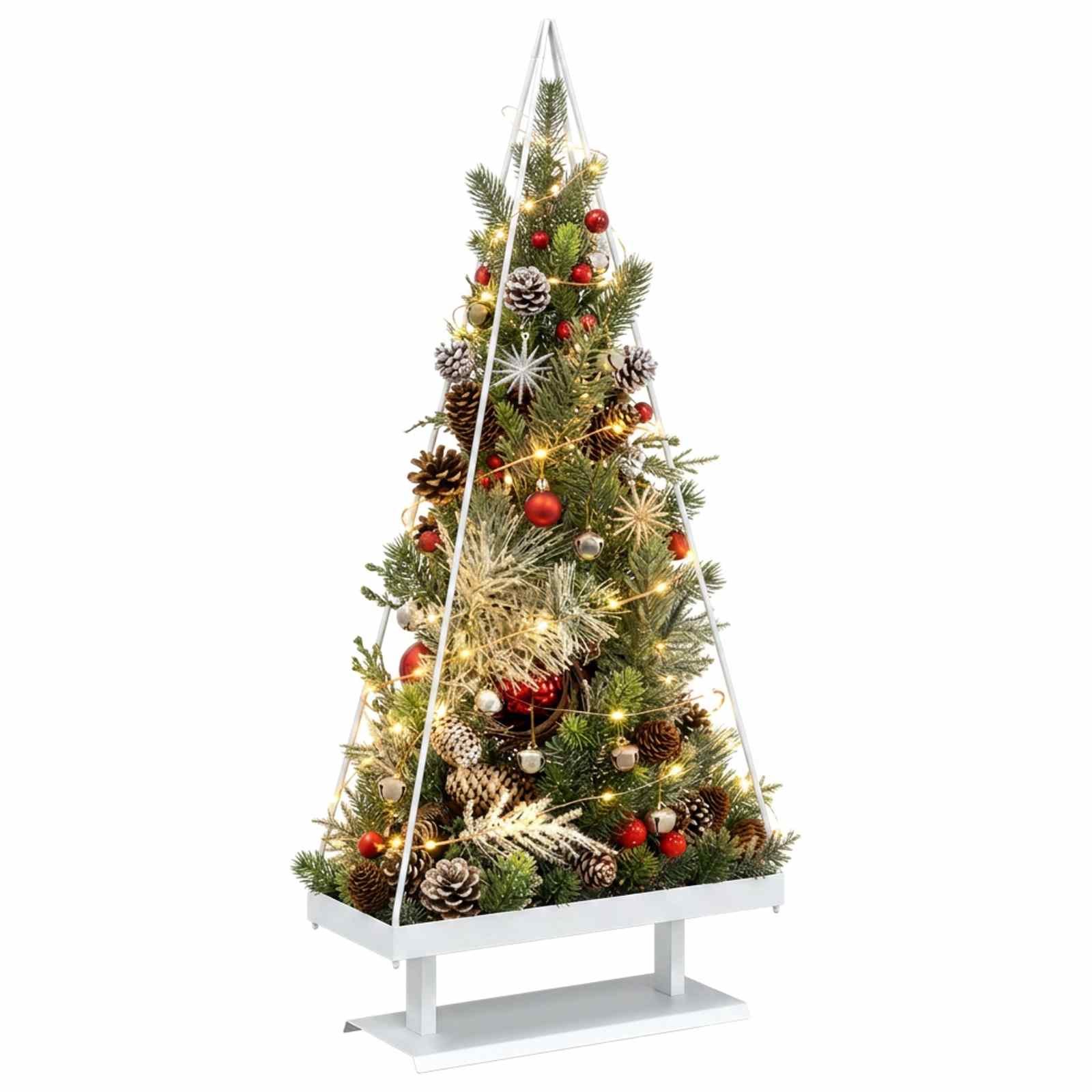 Albero di Natale in metallo con supporto KUOPIO 150 cm Acciaio