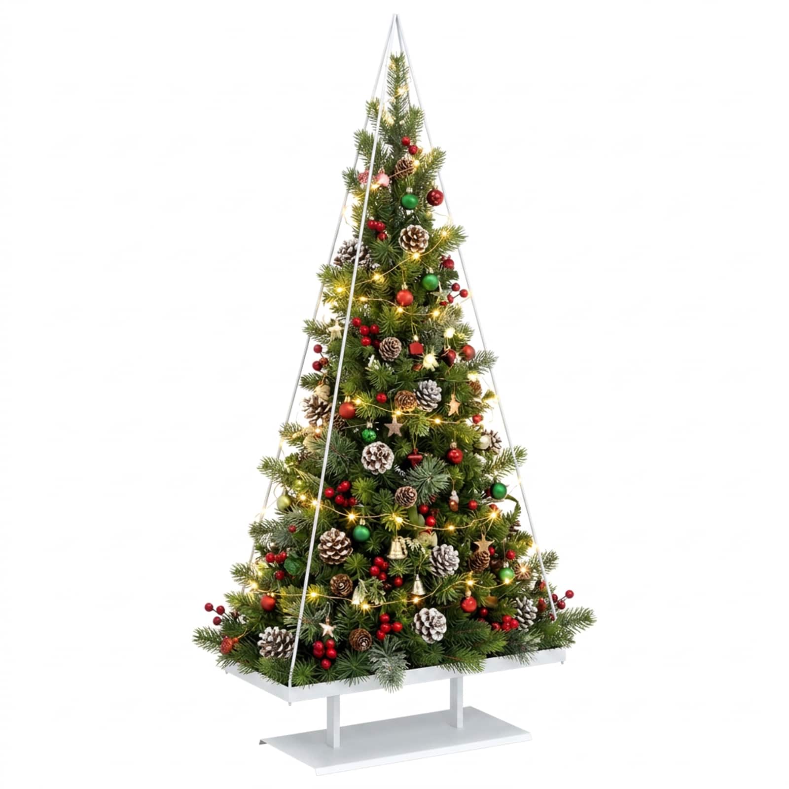 Albero di Natale in metallo con supporto KUOPIO 180 cm Acciaio