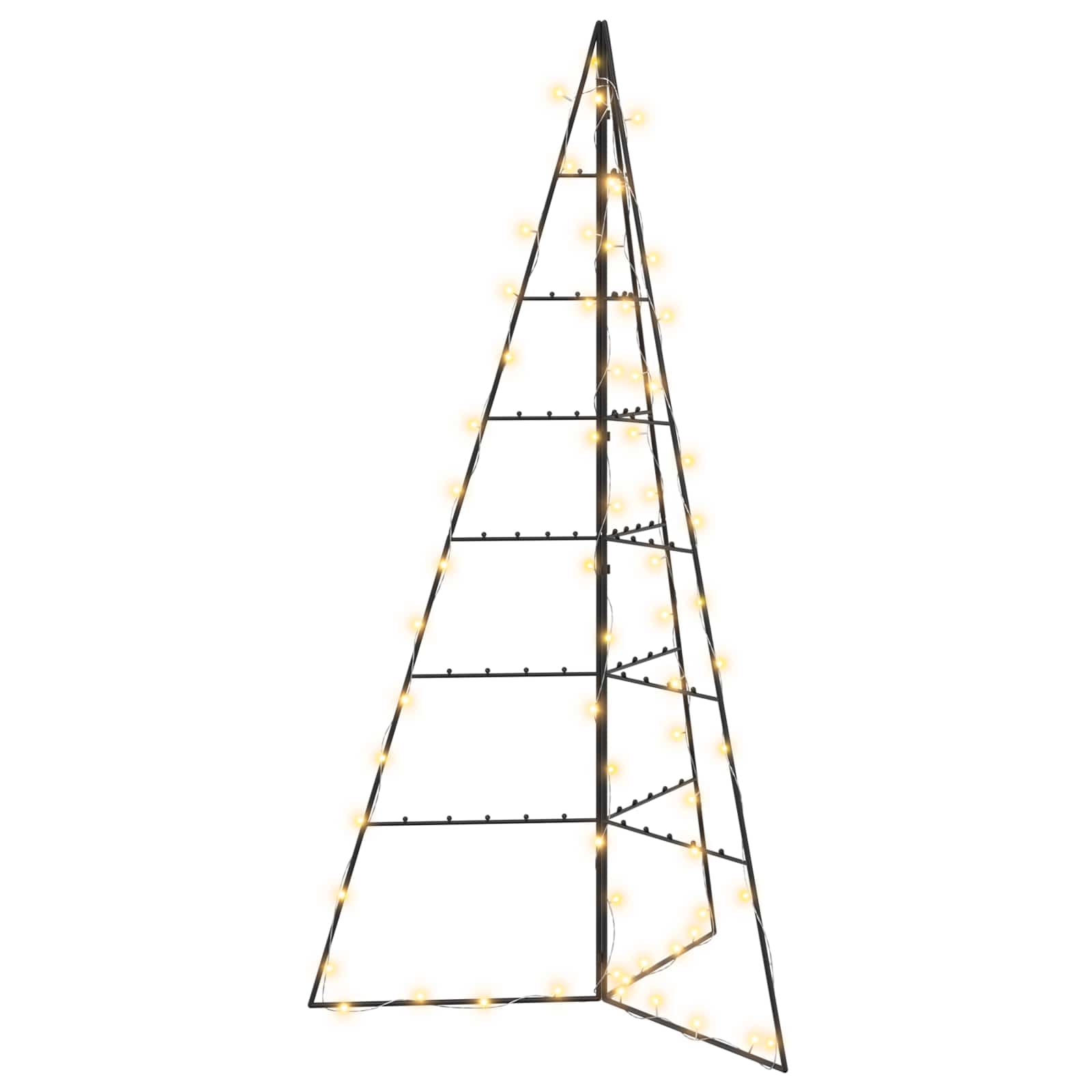 Albero di Natale in metallo KUOPIO 140 cm Bianco caldo Acciaio