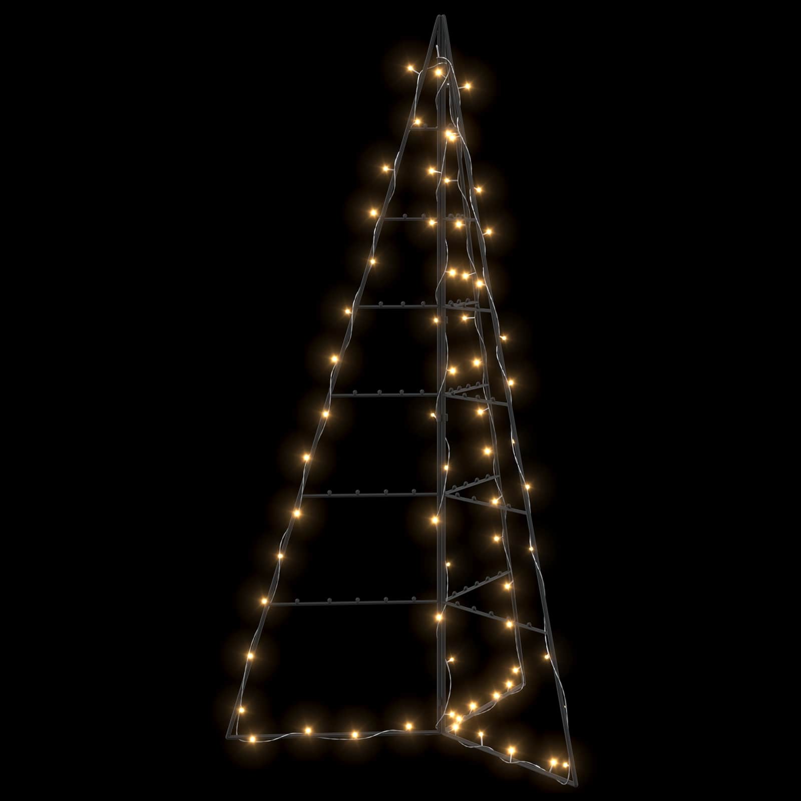 Albero di Natale in metallo KUOPIO 140 cm Bianco caldo Acciaio