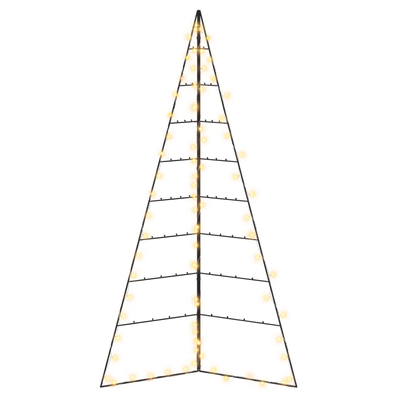 Albero di Natale in metallo KUOPIO 180 cm Bianco caldo Acciaio