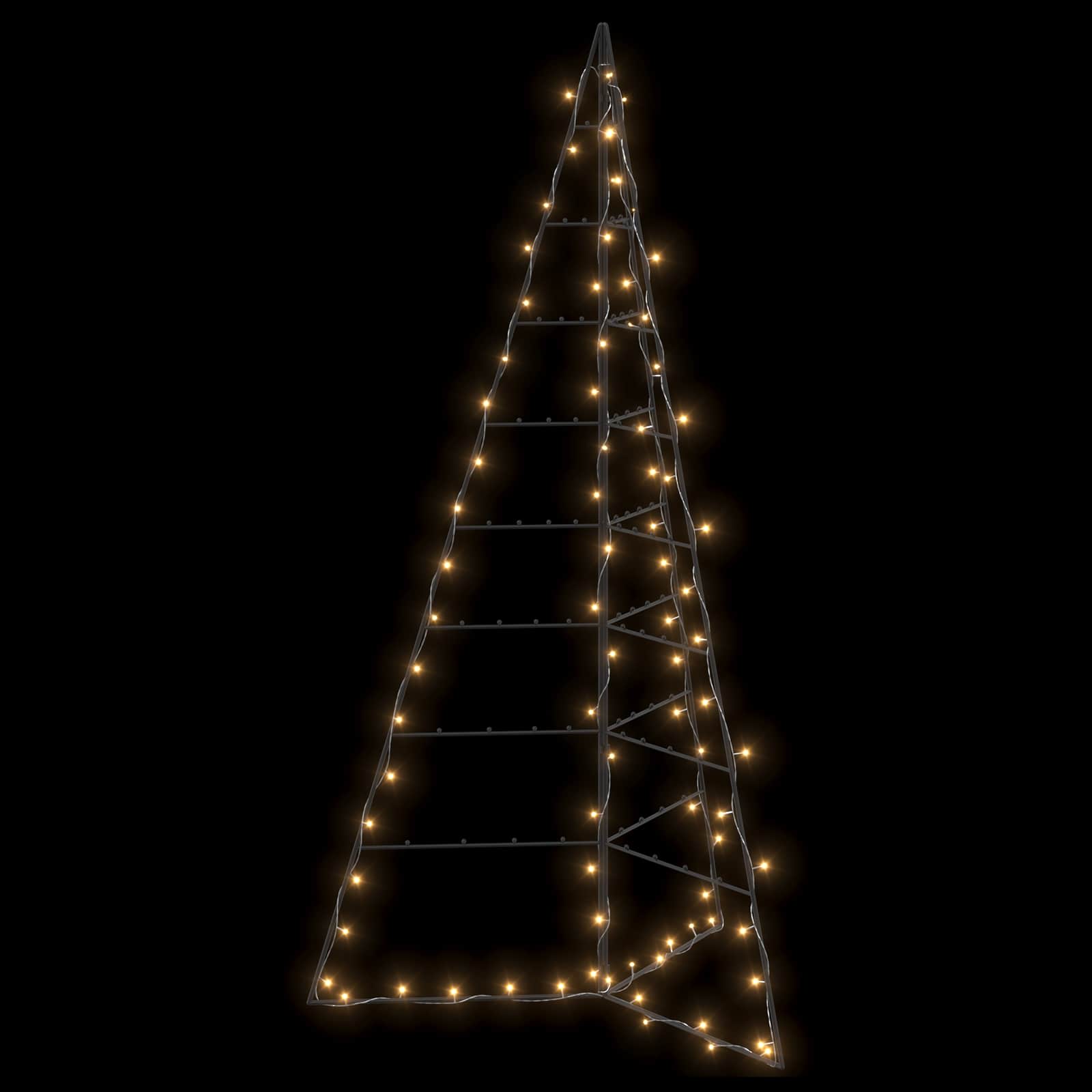 Albero di Natale in metallo KUOPIO 180 cm Bianco caldo Acciaio