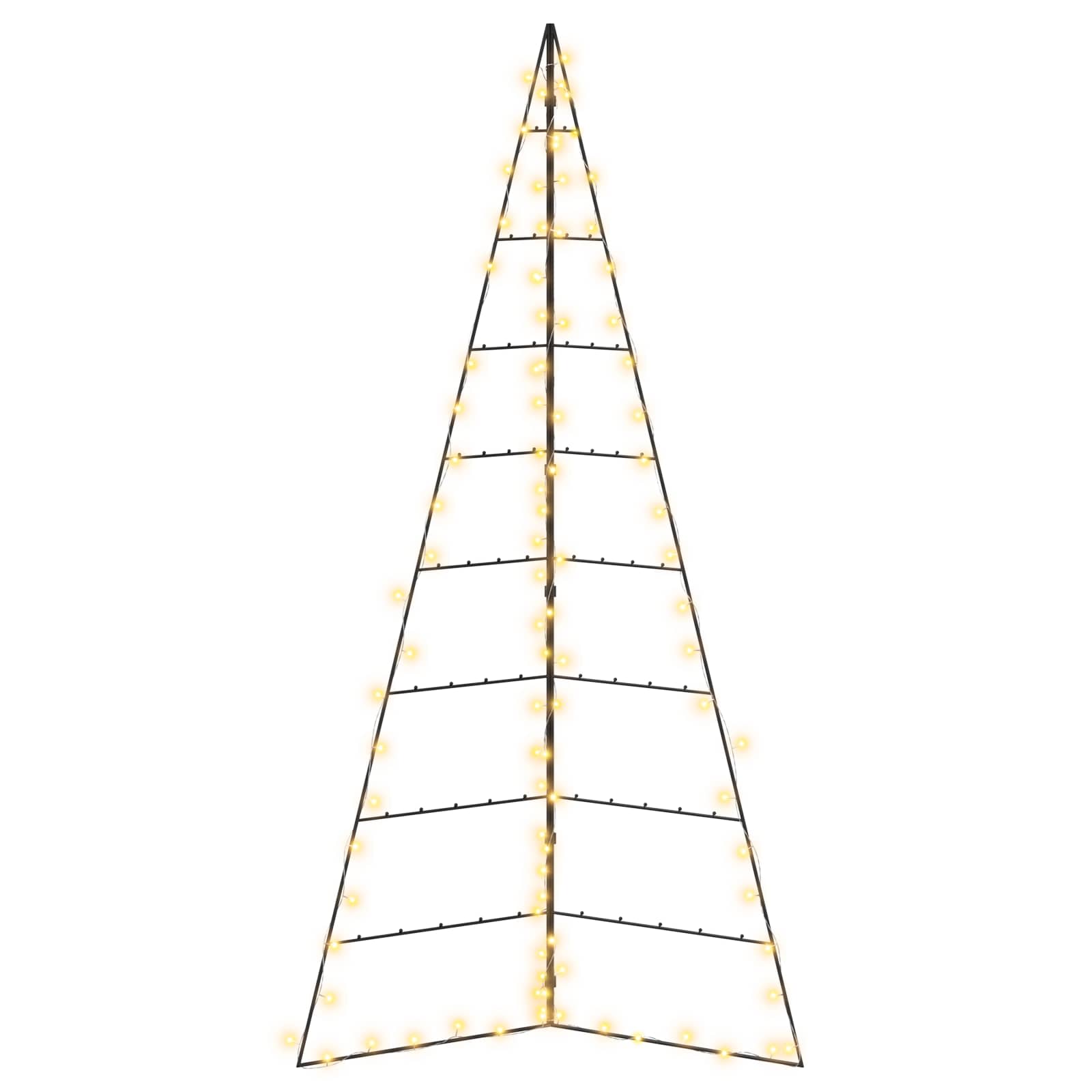 Albero di Natale in metallo KUOPIO 210 cm Bianco caldo Acciaio