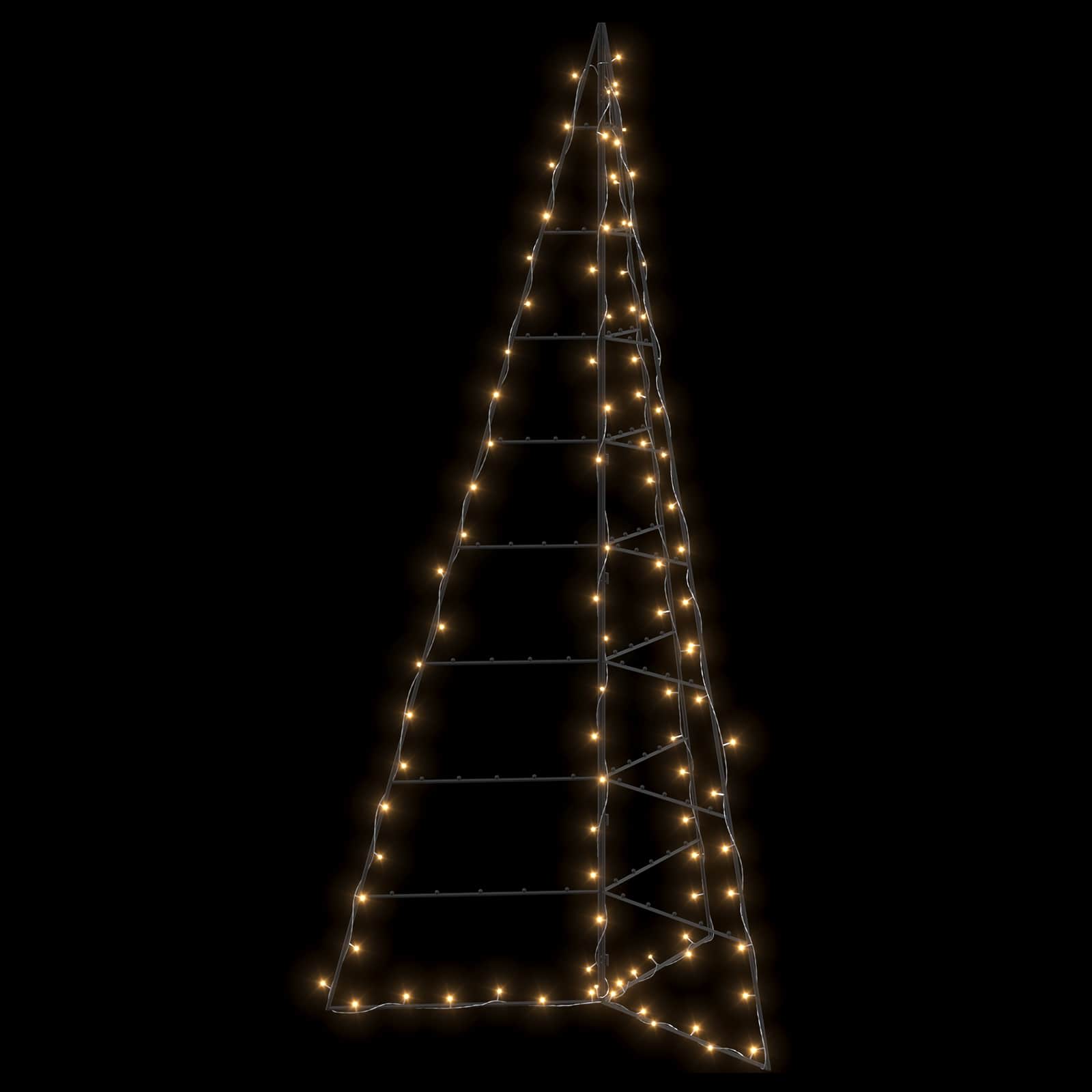 Albero di Natale in metallo KUOPIO 210 cm Bianco caldo Acciaio