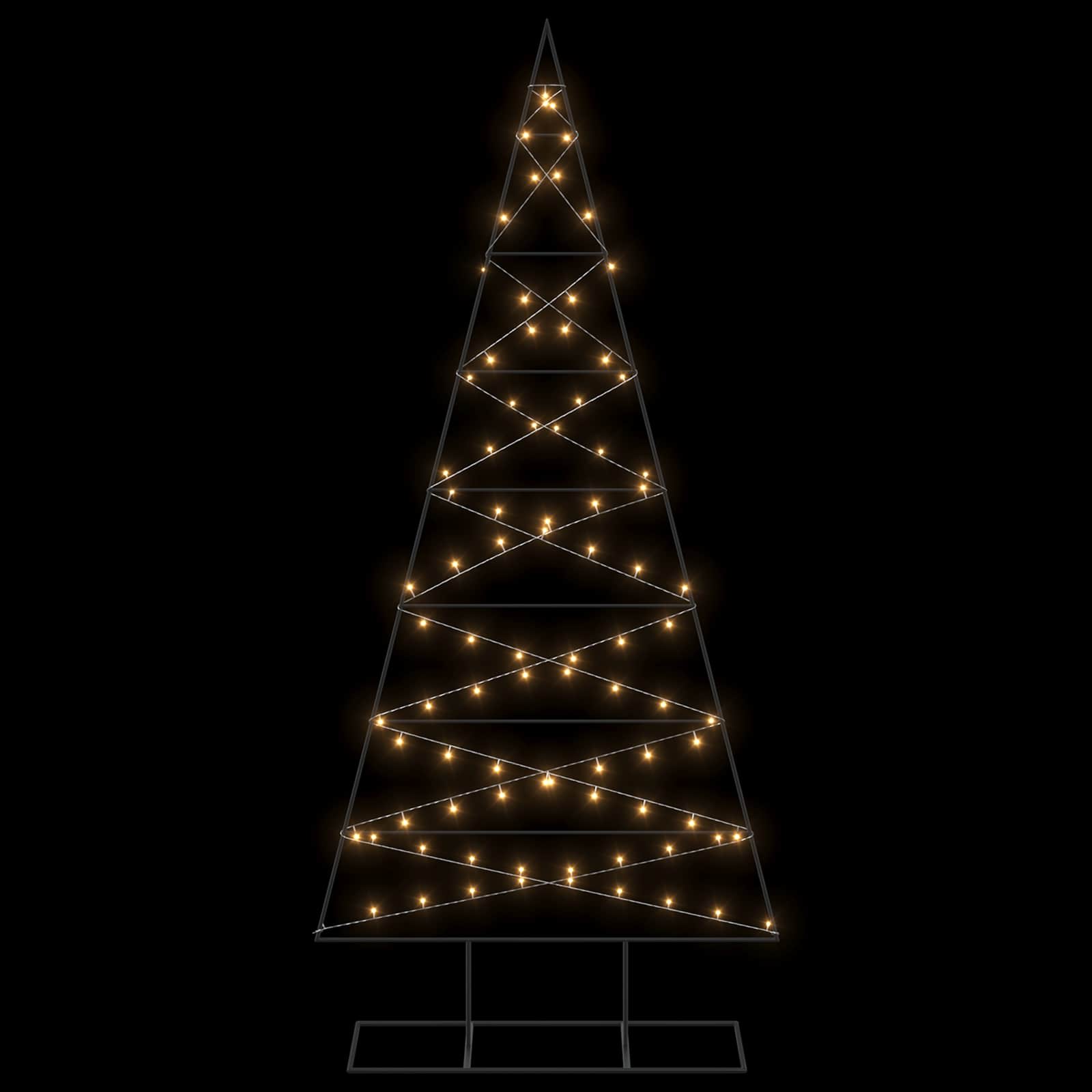 Albero di Natale in metallo KUOPIO 210 cm Bianco caldo