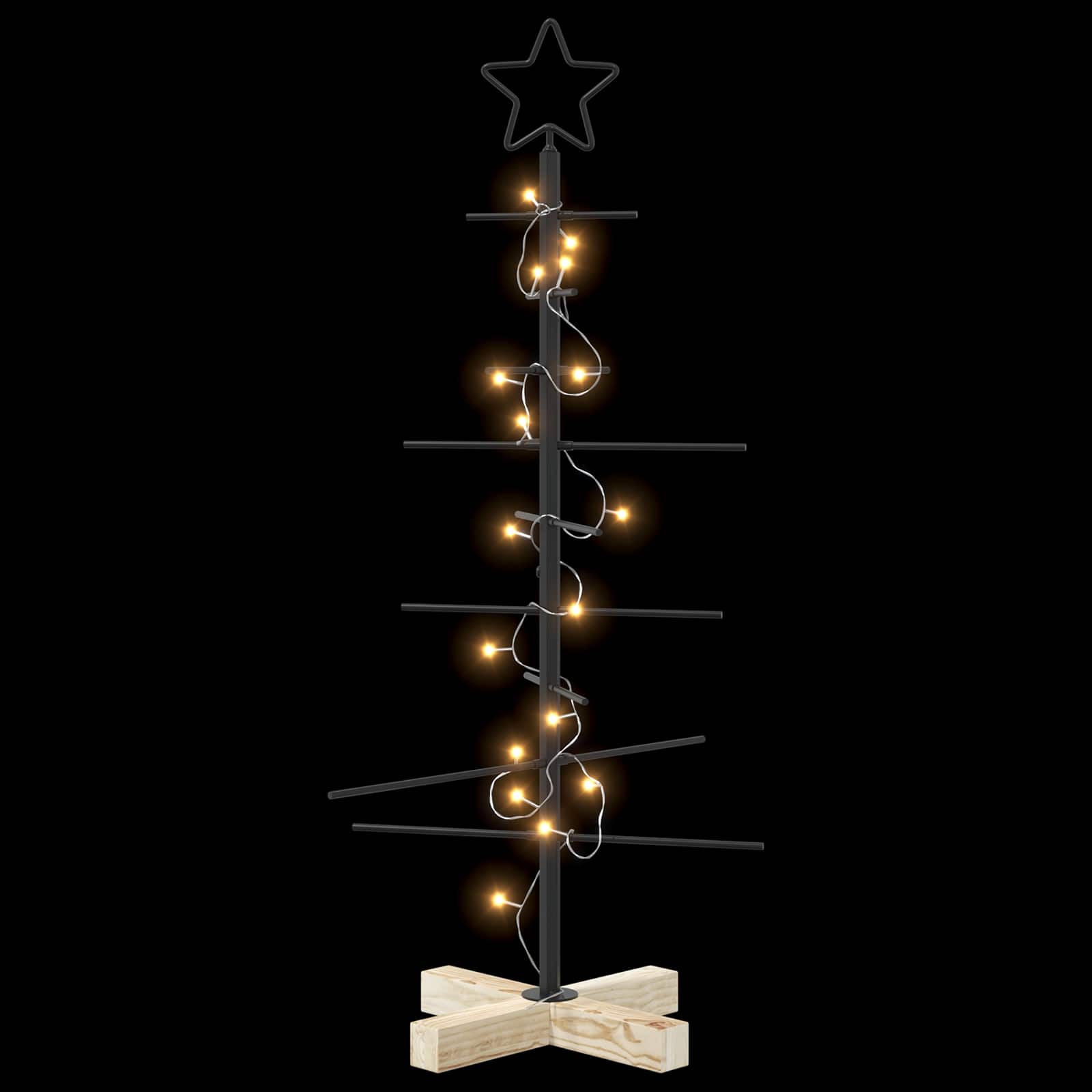 Albero di Natale in metallo con supporto KUOPIO 90 cm