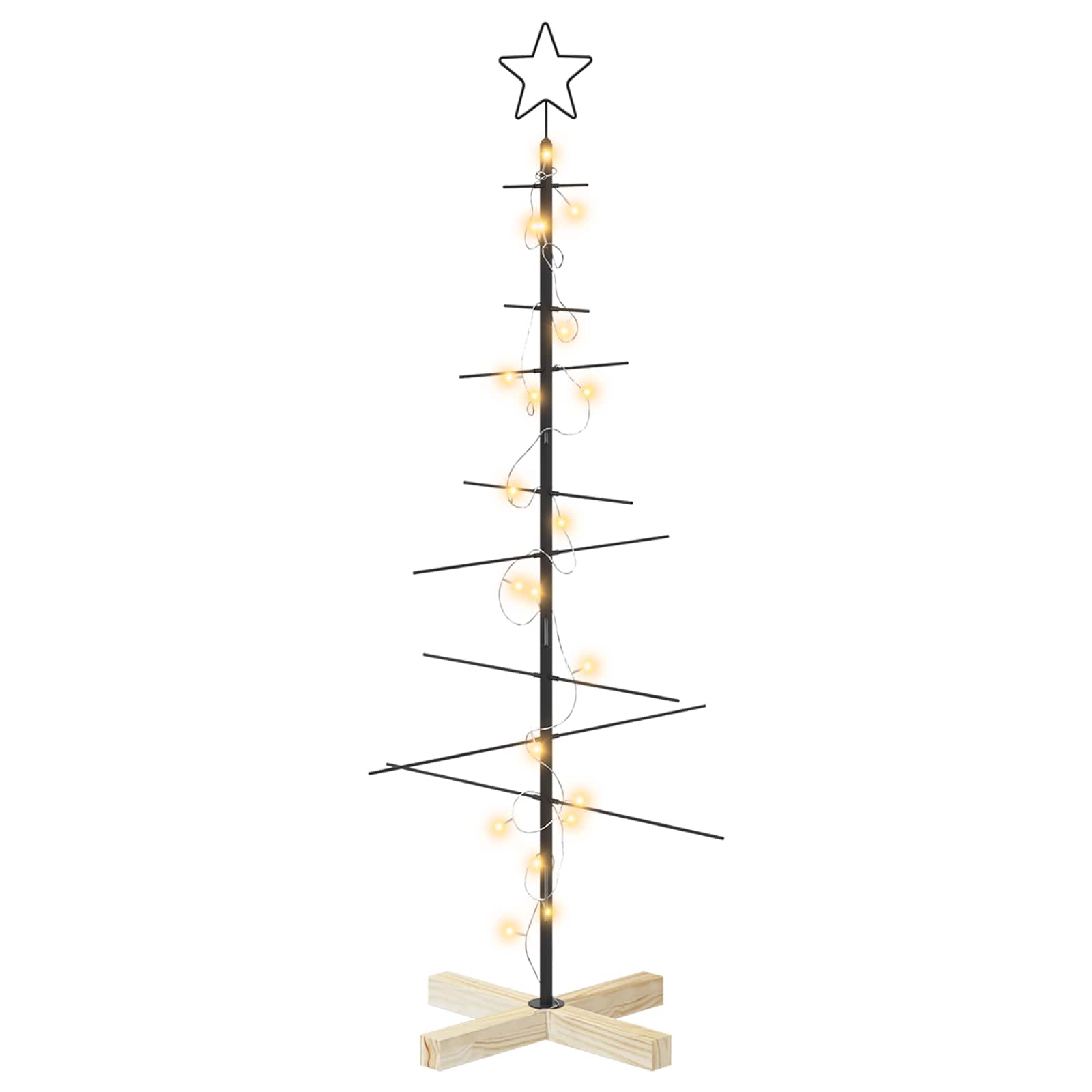 Albero di Natale in metallo con supporto KUOPIO 120 cm