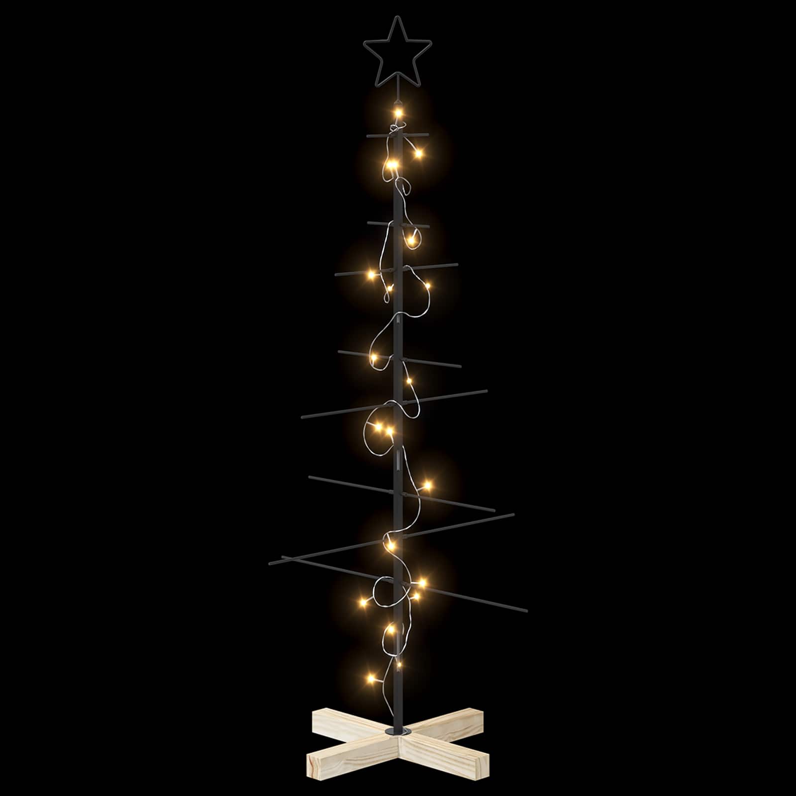 Albero di Natale in metallo con supporto KUOPIO 120 cm