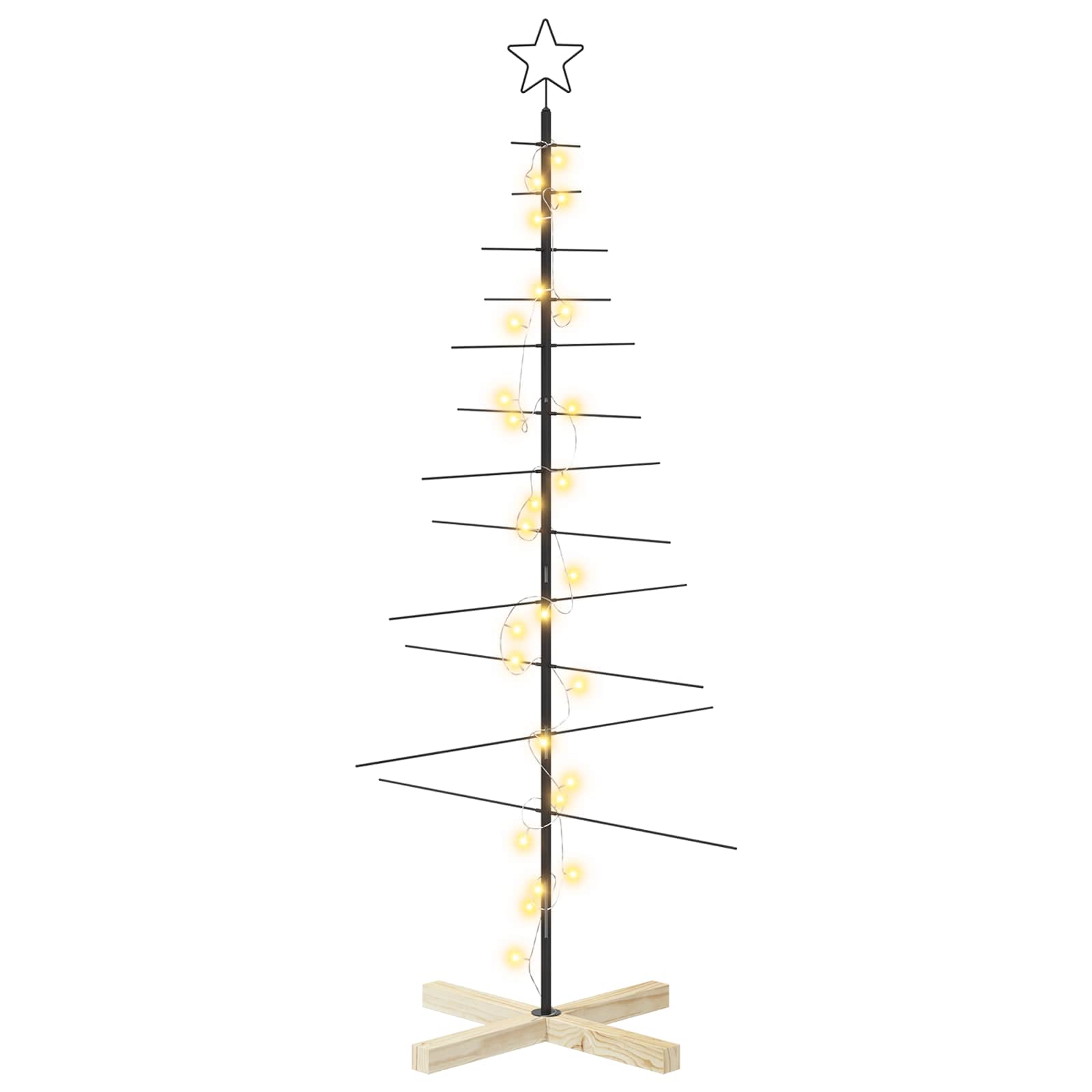 Albero di Natale in metallo con supporto KUOPIO 150 cm