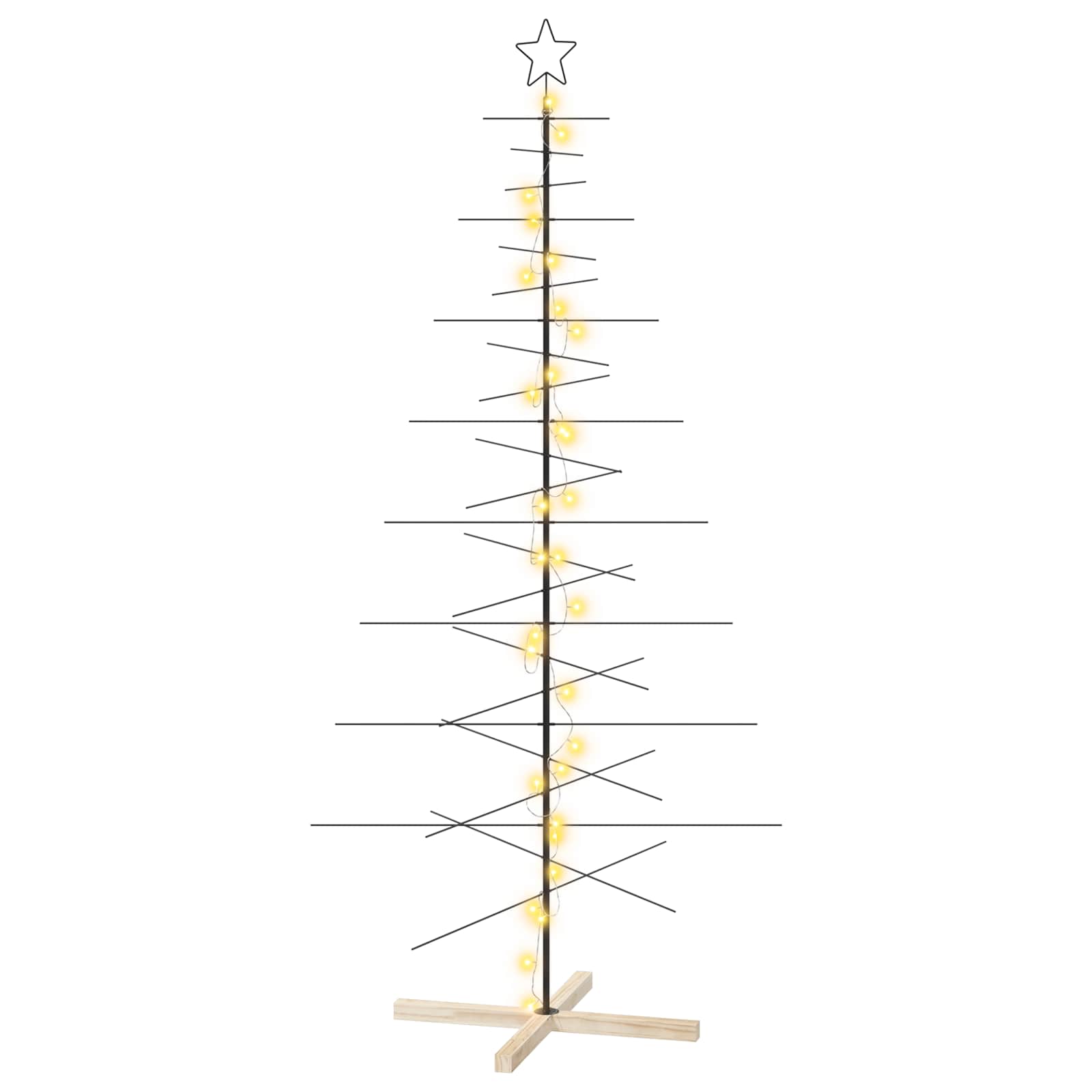 Albero di Natale in metallo con supporto KUOPIO 210 cm