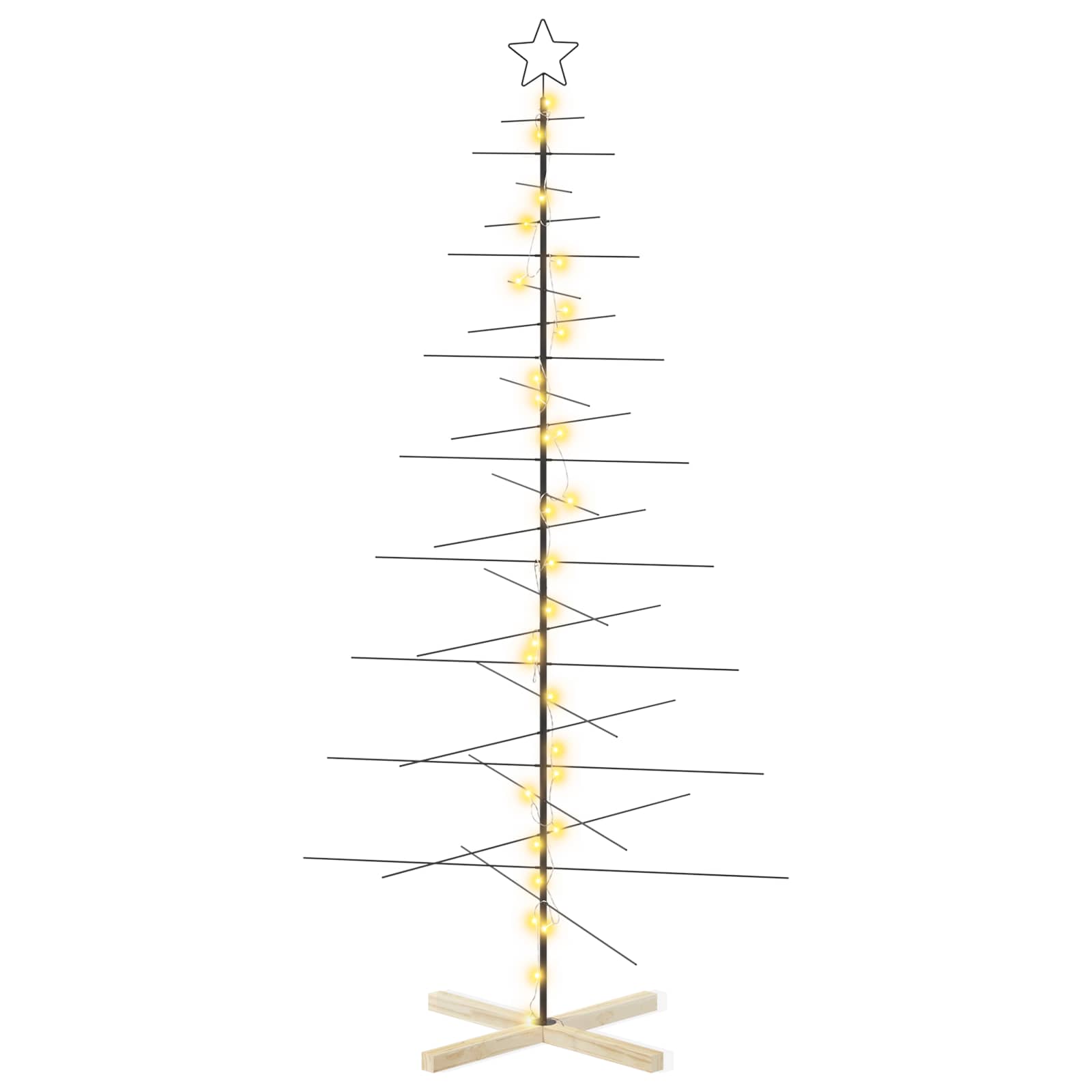 Albero di Natale in metallo con supporto KUOPIO 210 cm