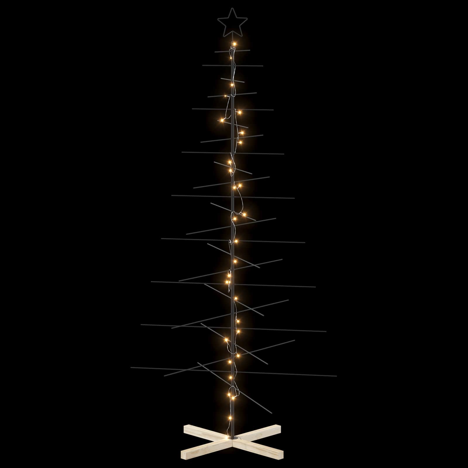 Albero di Natale in metallo con supporto KUOPIO 210 cm