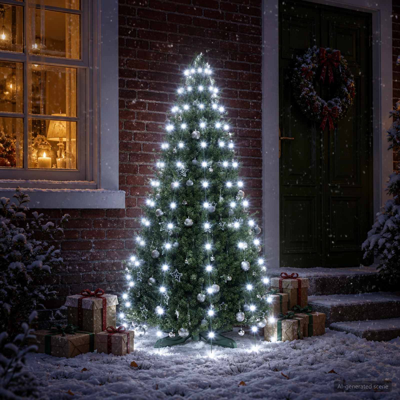Ghirlande luminose per alberi di Natale Verde 150 cm PVC