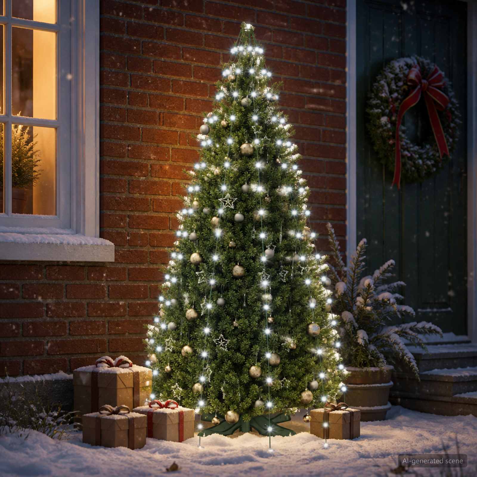 Ghirlande luminose per alberi di Natale Verde 180 cm PVC