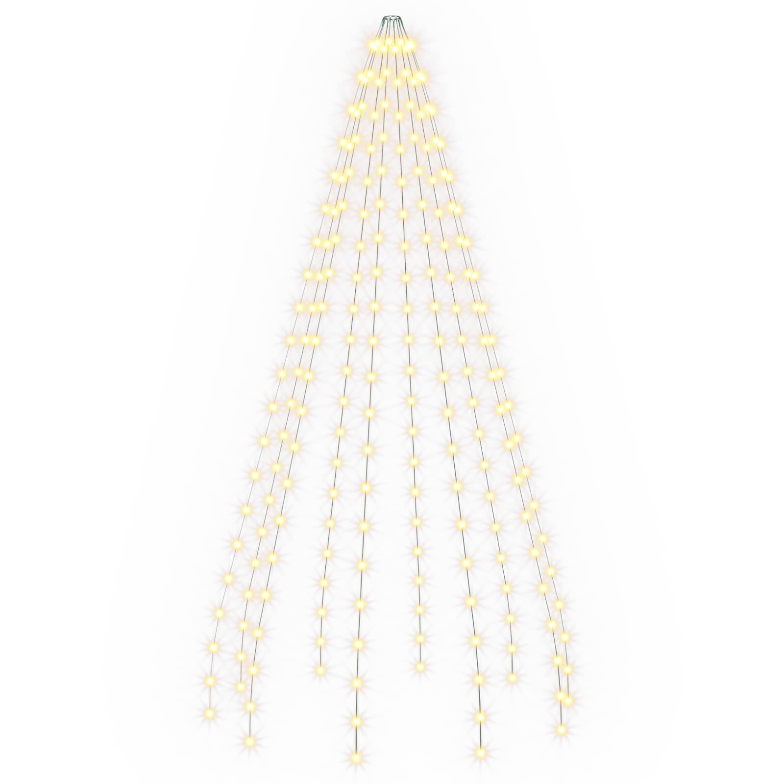 Ghirlande luminose per alberi di Natale Verde 210 cm PVC