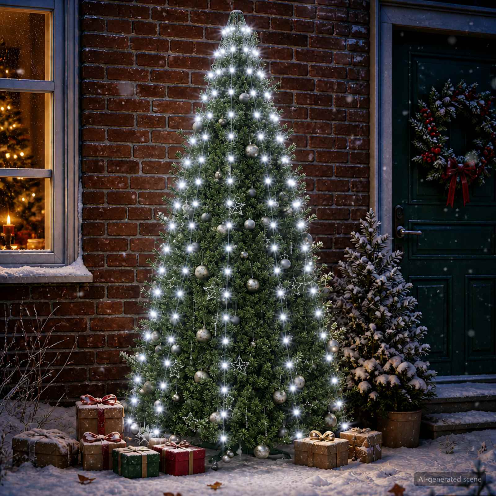 Ghirlande luminose per alberi di Natale Verde 210 cm PVC