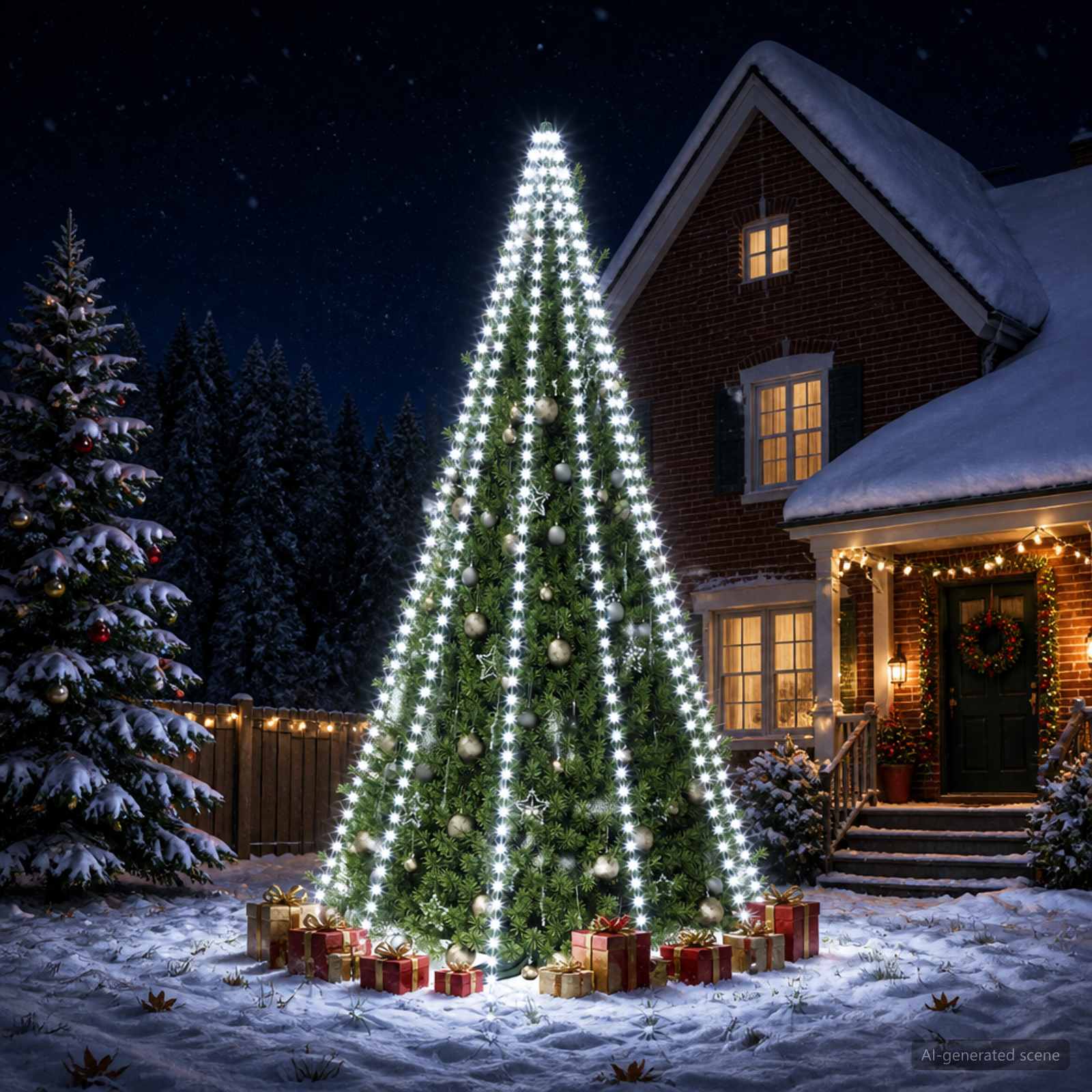 Ghirlande luminose per alberi di Natale Verde 500 cm PVC