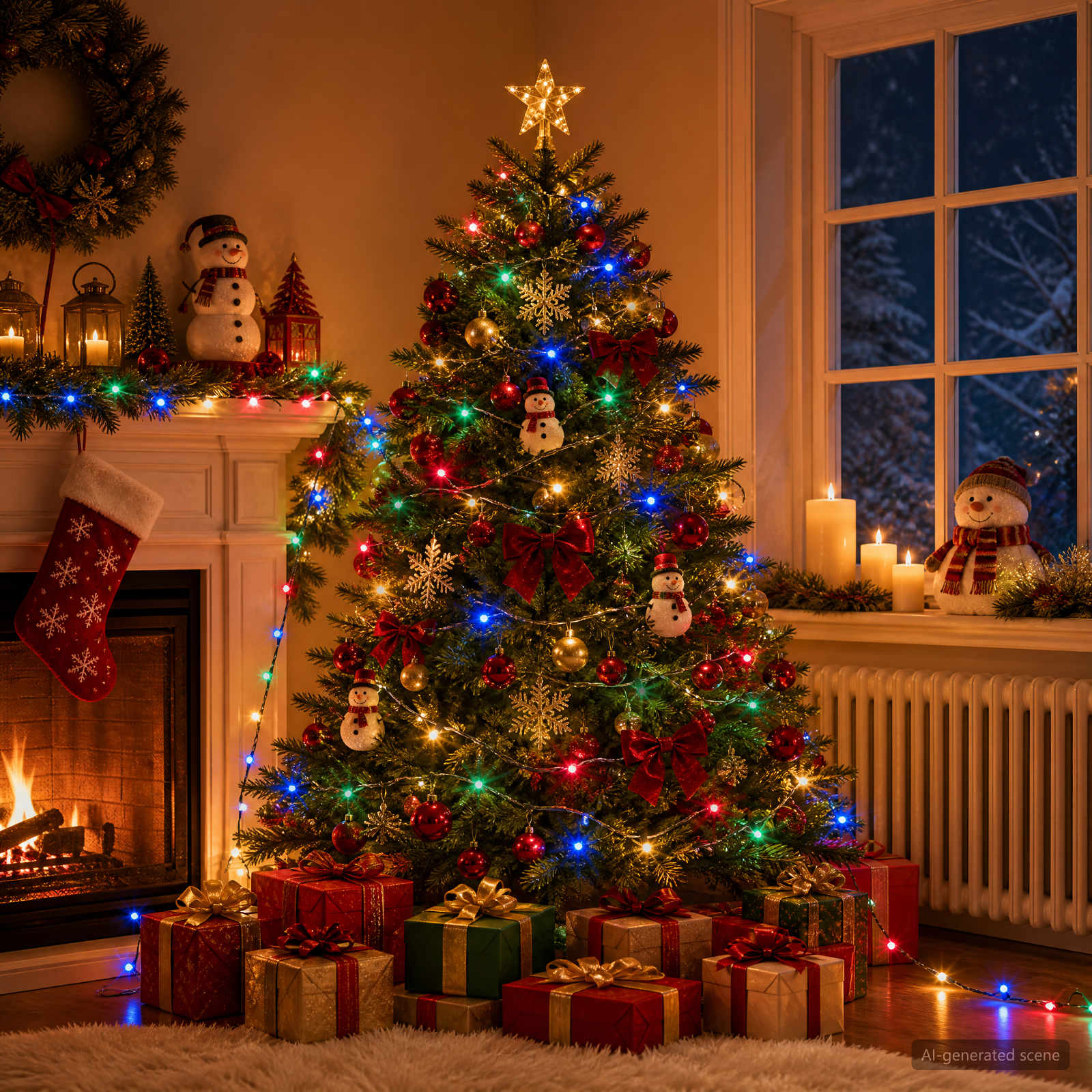 Luci di Natale a due colori 2000 LED Multicolore 200 m